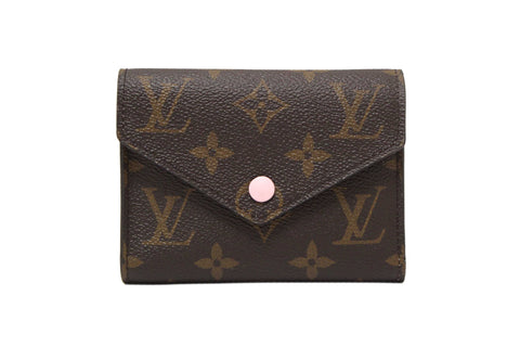 Authentic Louis Vuitton Classic Monogram Rose Ballerine Pink Victorine Wallet