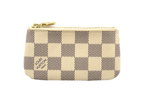 Authentic NEW Louis Vuitton Damier Azur Canvas Key Pouch