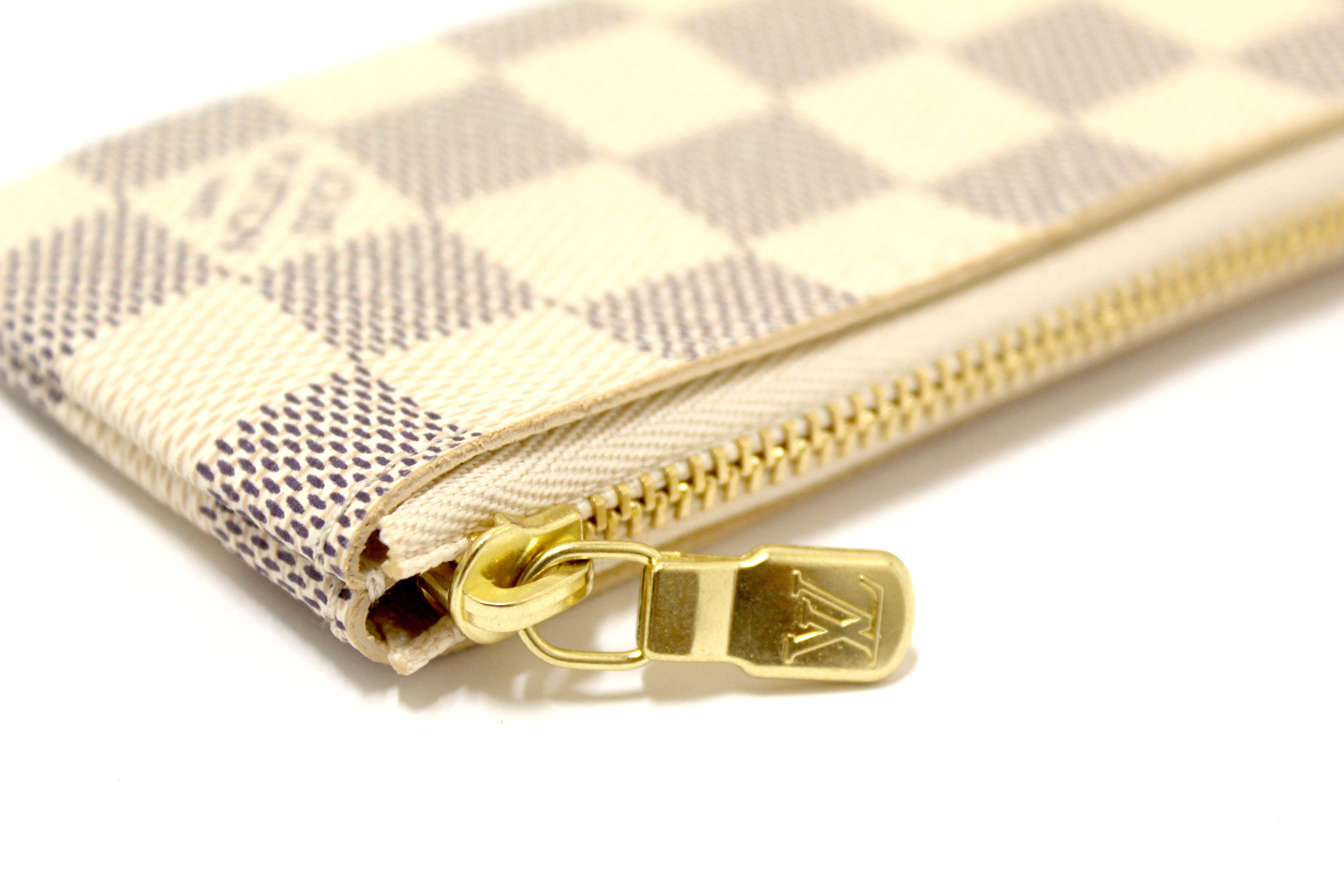 Authentic NEW Louis Vuitton Damier Azur Canvas Key Pouch