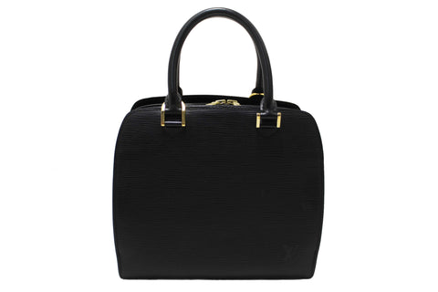 Authentic Louis Vuitton Black Epi Leather Pont Neuf HandBag