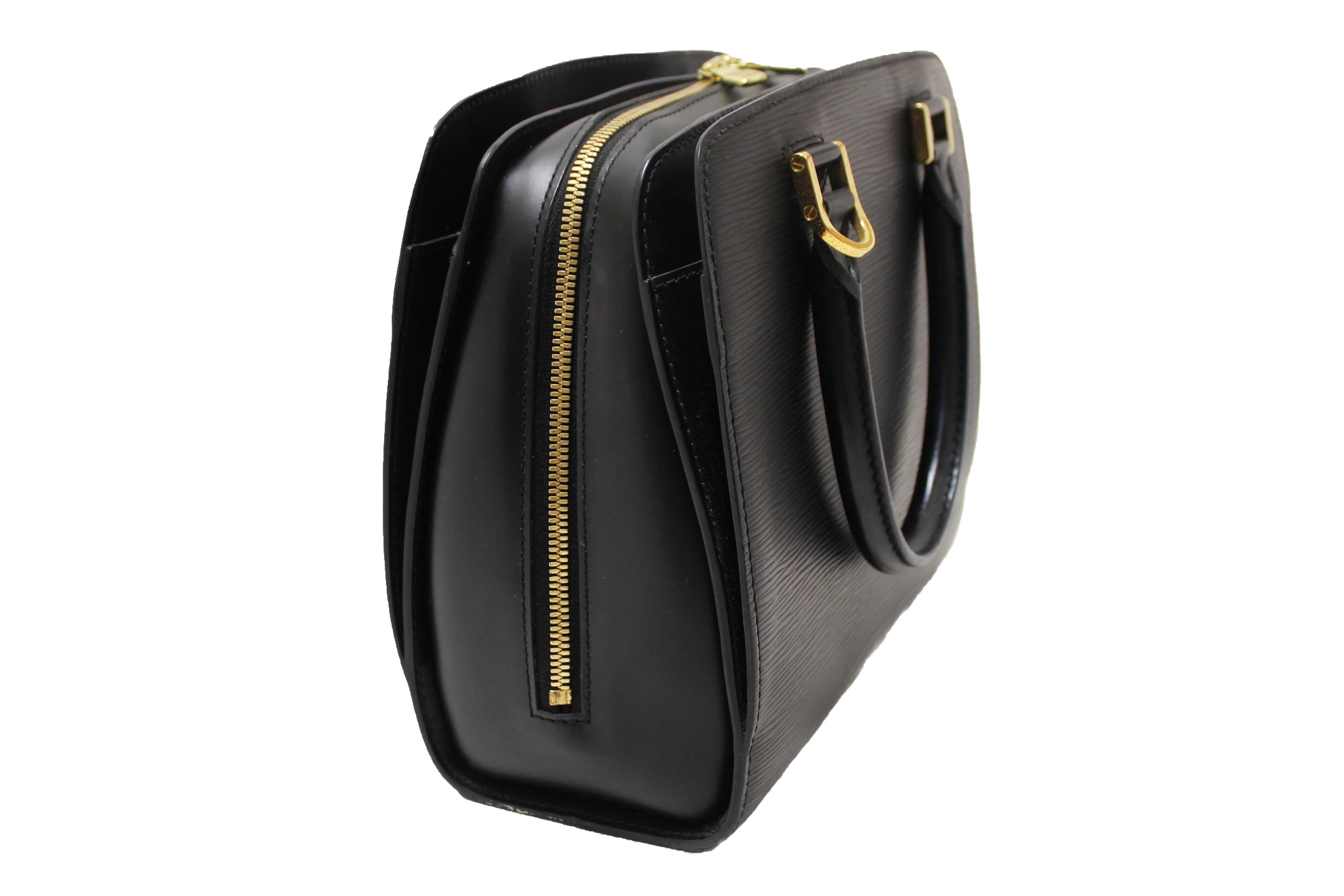 Authentic Louis Vuitton Black Epi Leather Pont Neuf HandBag