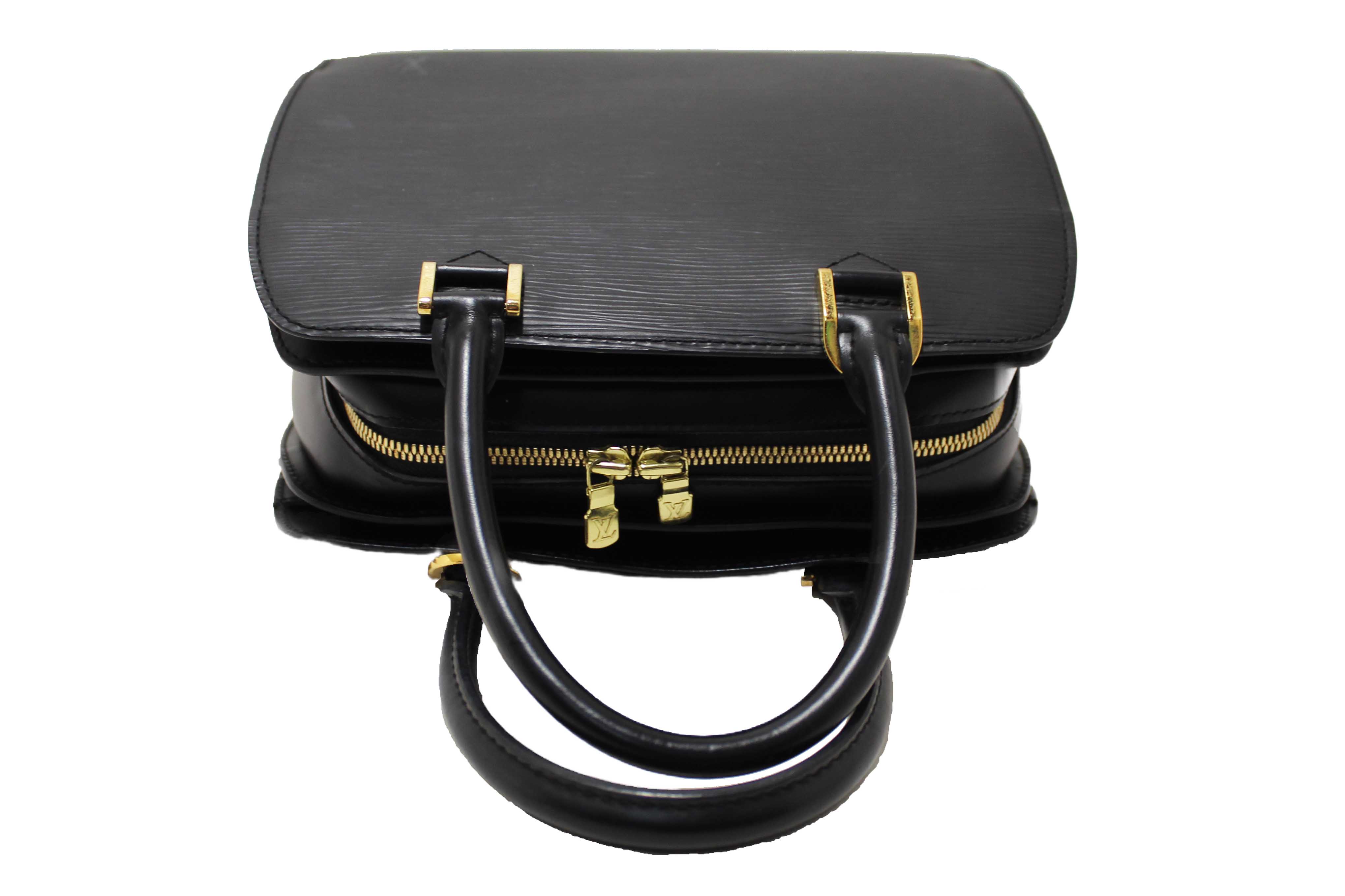 Authentic Louis Vuitton Black Epi Leather Pont Neuf HandBag