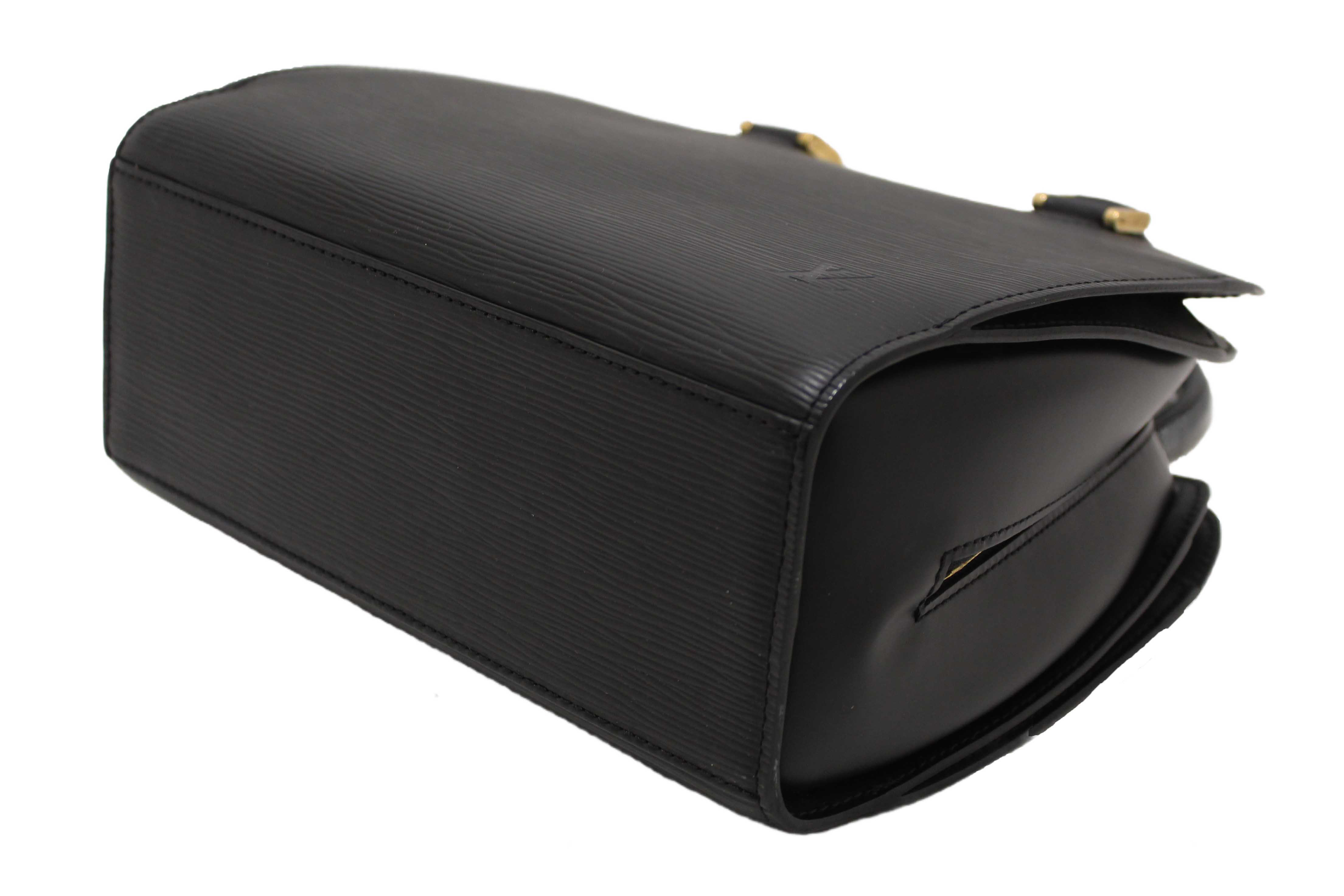 Authentic Louis Vuitton Black Epi Leather Pont Neuf HandBag