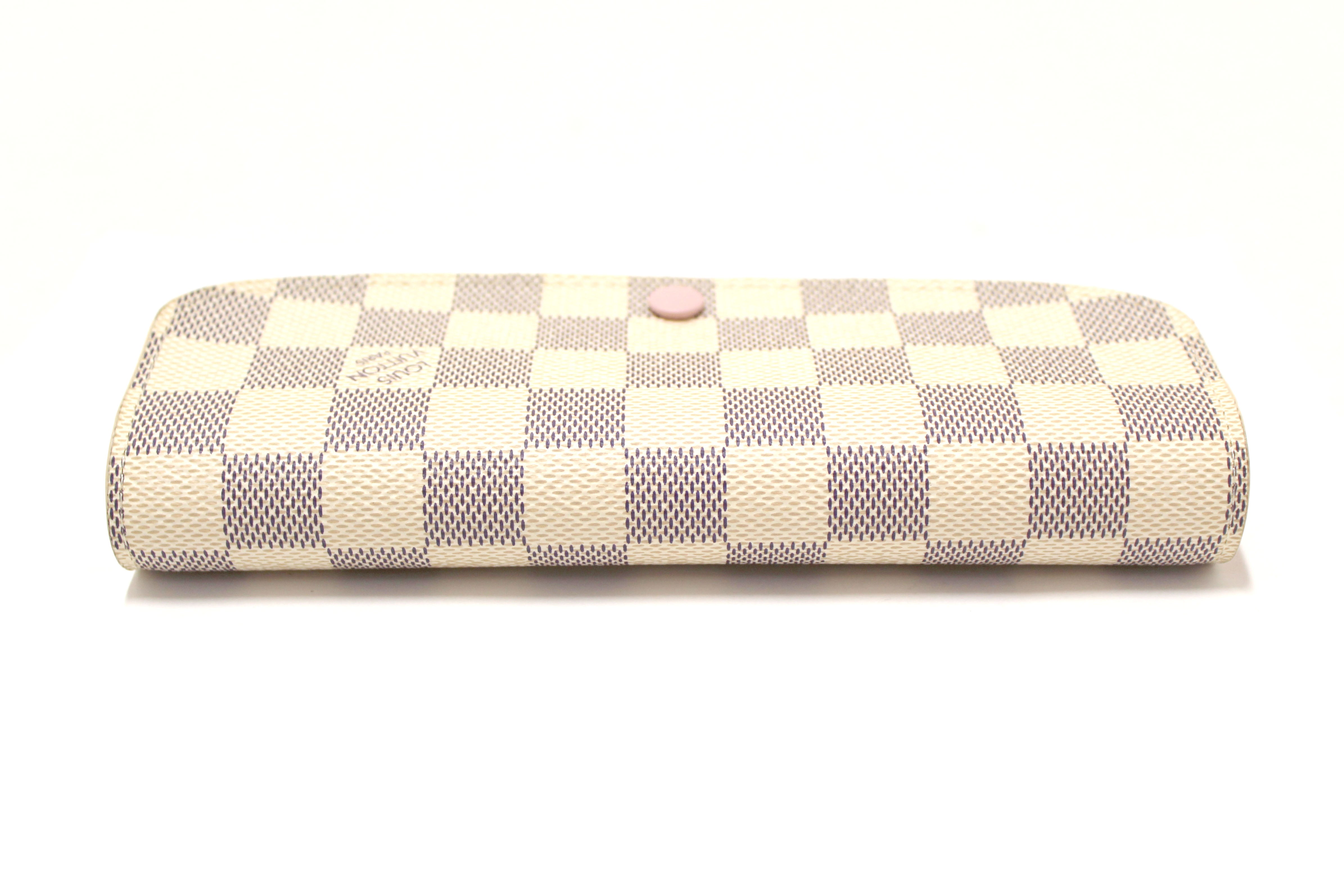 Authentic New Louis Vuitton Damier Azur Canvas Emilie Flap Wallet