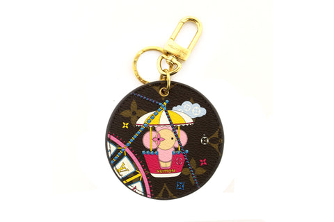 Authentic Louis Vuitton 2020 Christmas Vivienne Animation Big Wheel Bag Charm Key Ring Holder