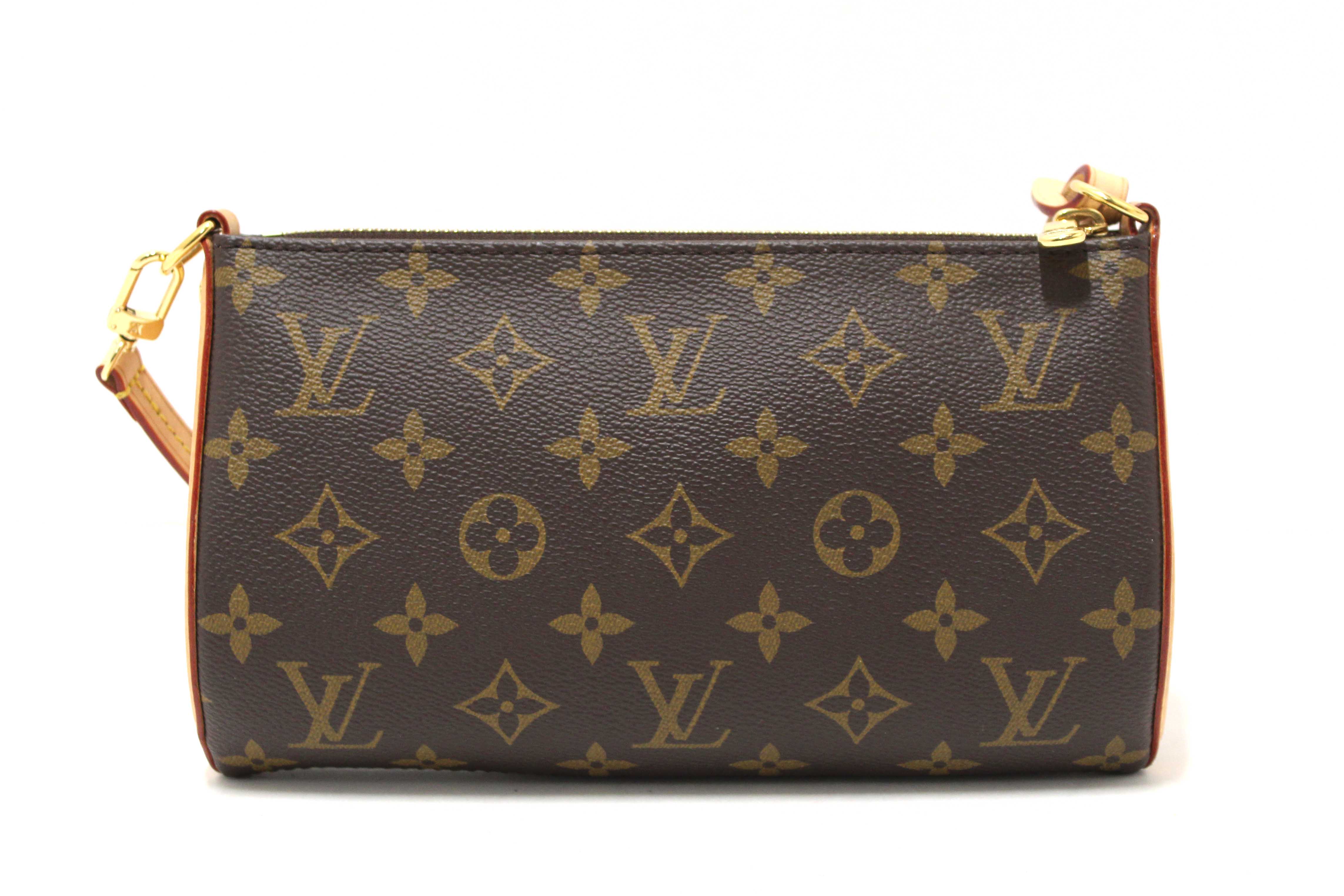 Authentic Louis Vuitton Classic Monogram Pochette Tirette Crossbody Bag