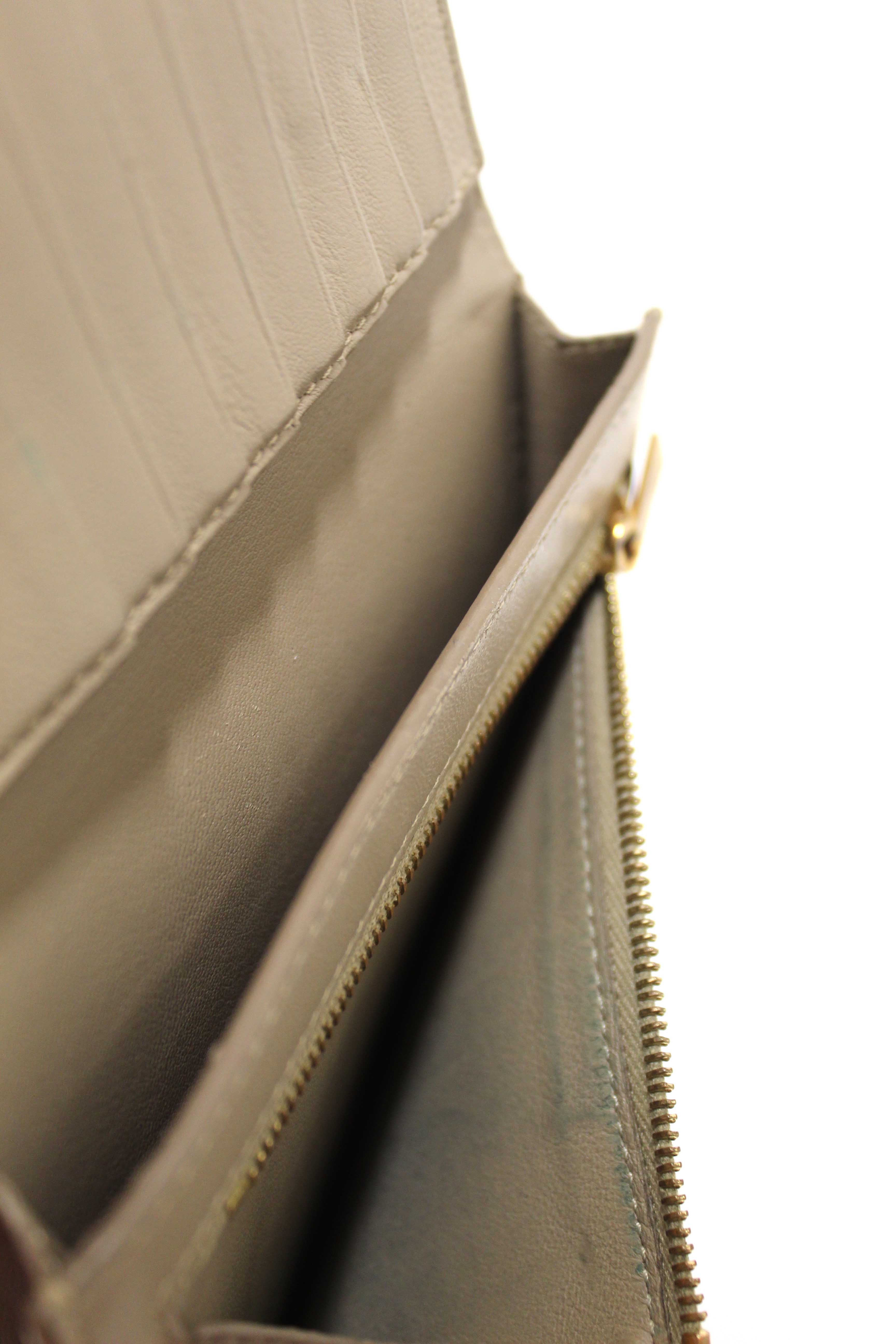 Authentic Celine Celine Blue/Grey Leather Multifunction Strap Wallet
