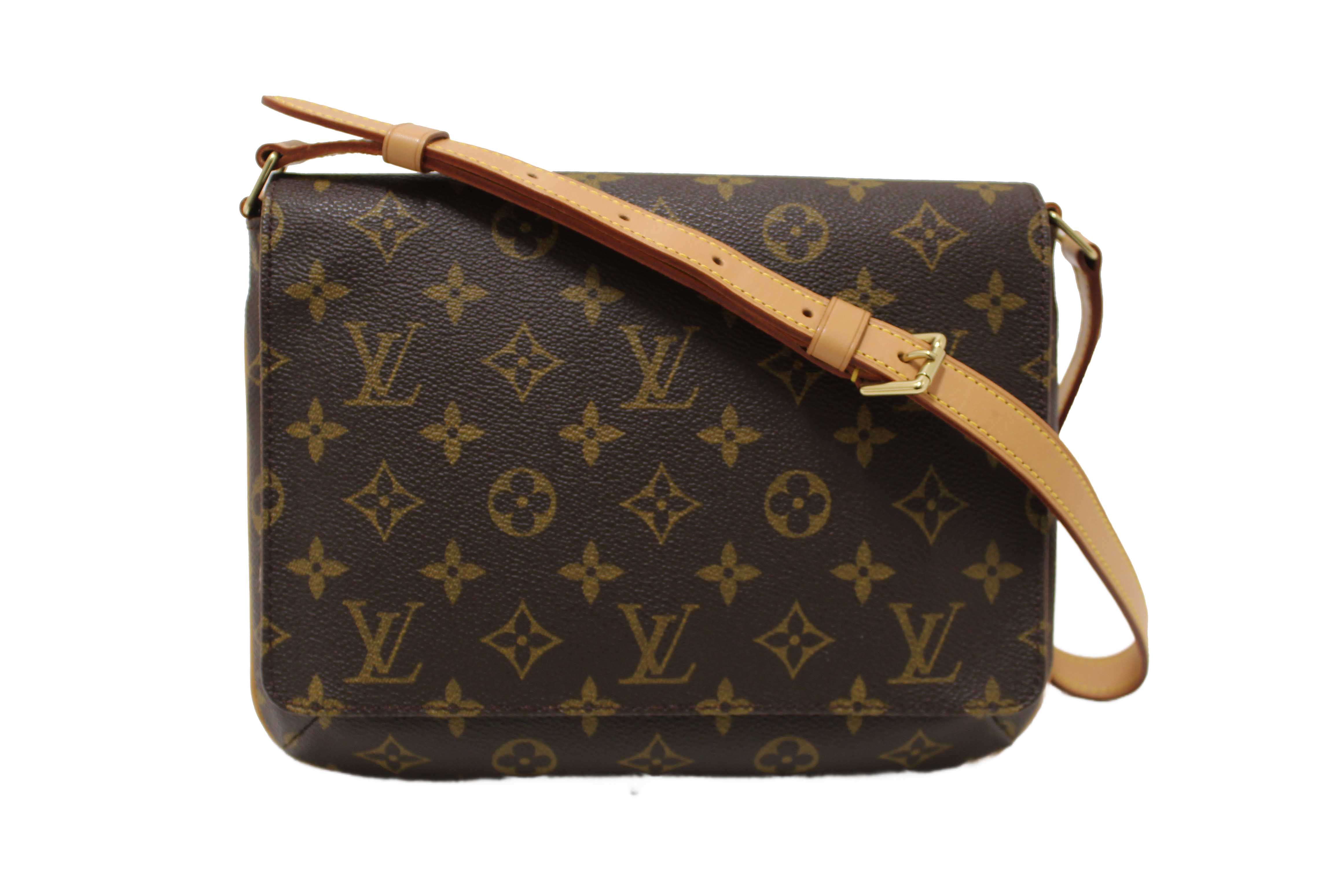 Authentic Louis Vuitton Classic Monogram Musette Tango Shoulder Bag
