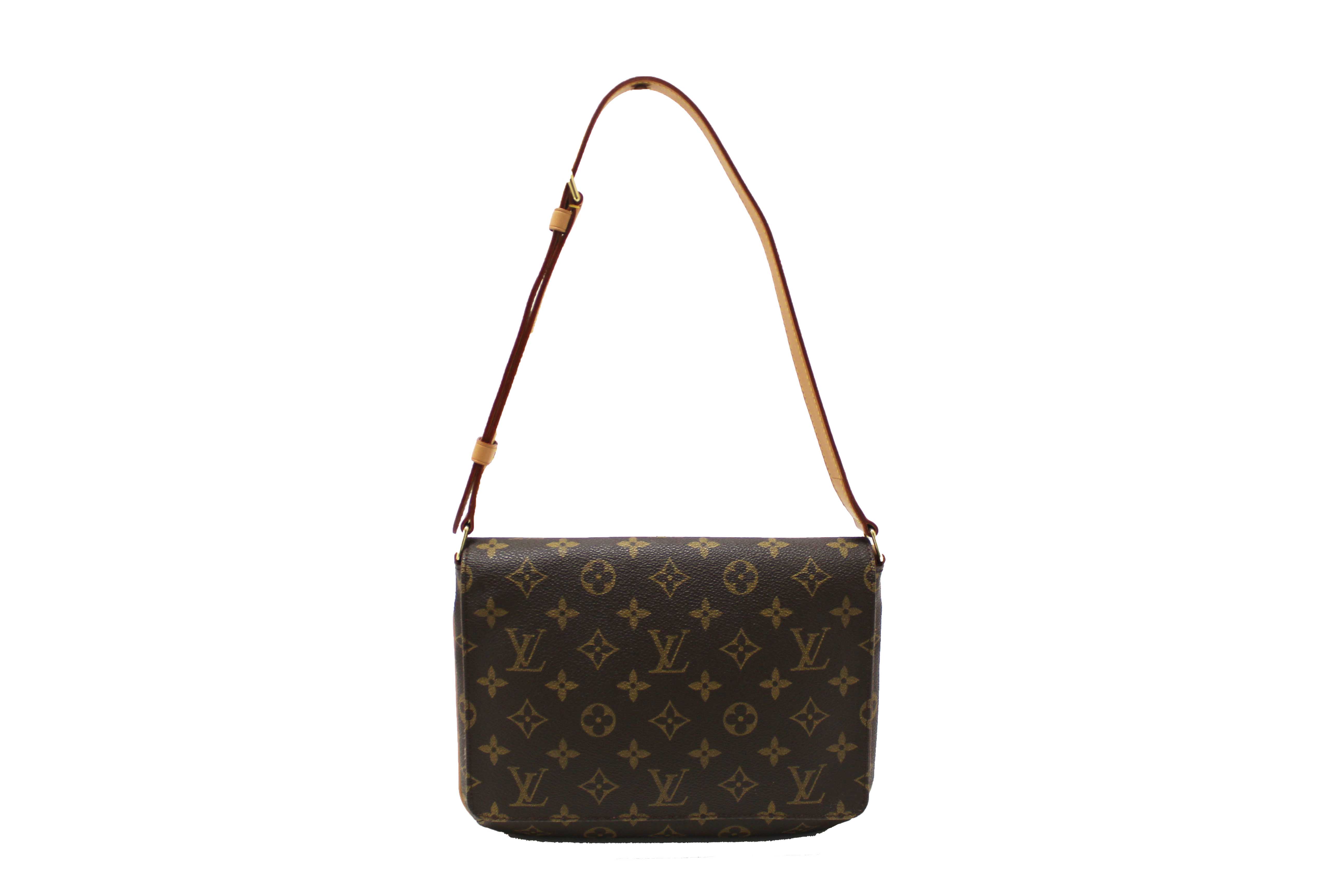 Authentic Louis Vuitton Classic Monogram Musette Tango Shoulder Bag