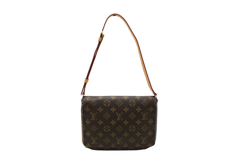 Authentic Louis Vuitton Classic Monogram Musette Tango Shoulder Bag