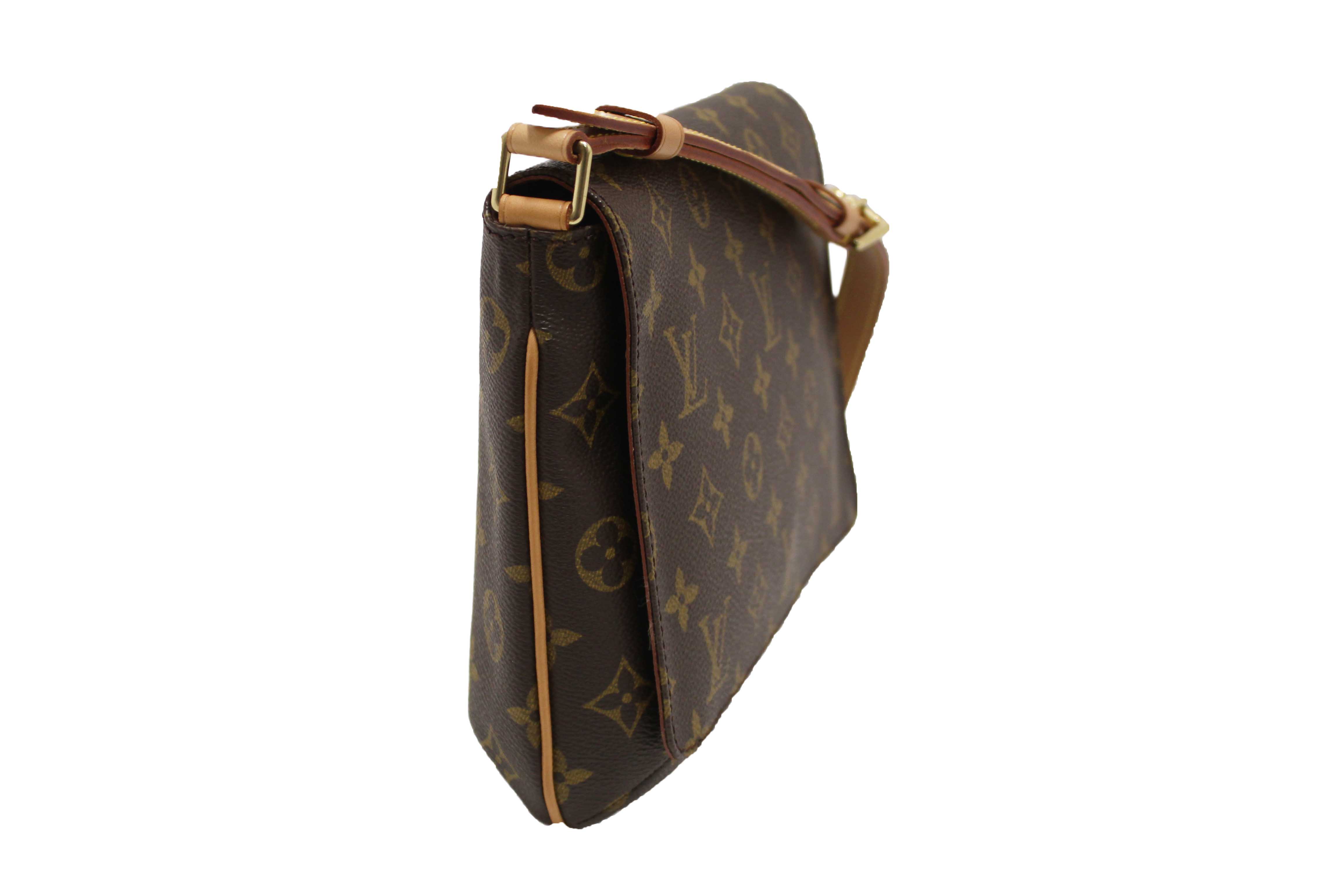 Authentic Louis Vuitton Classic Monogram Musette Tango Shoulder Bag