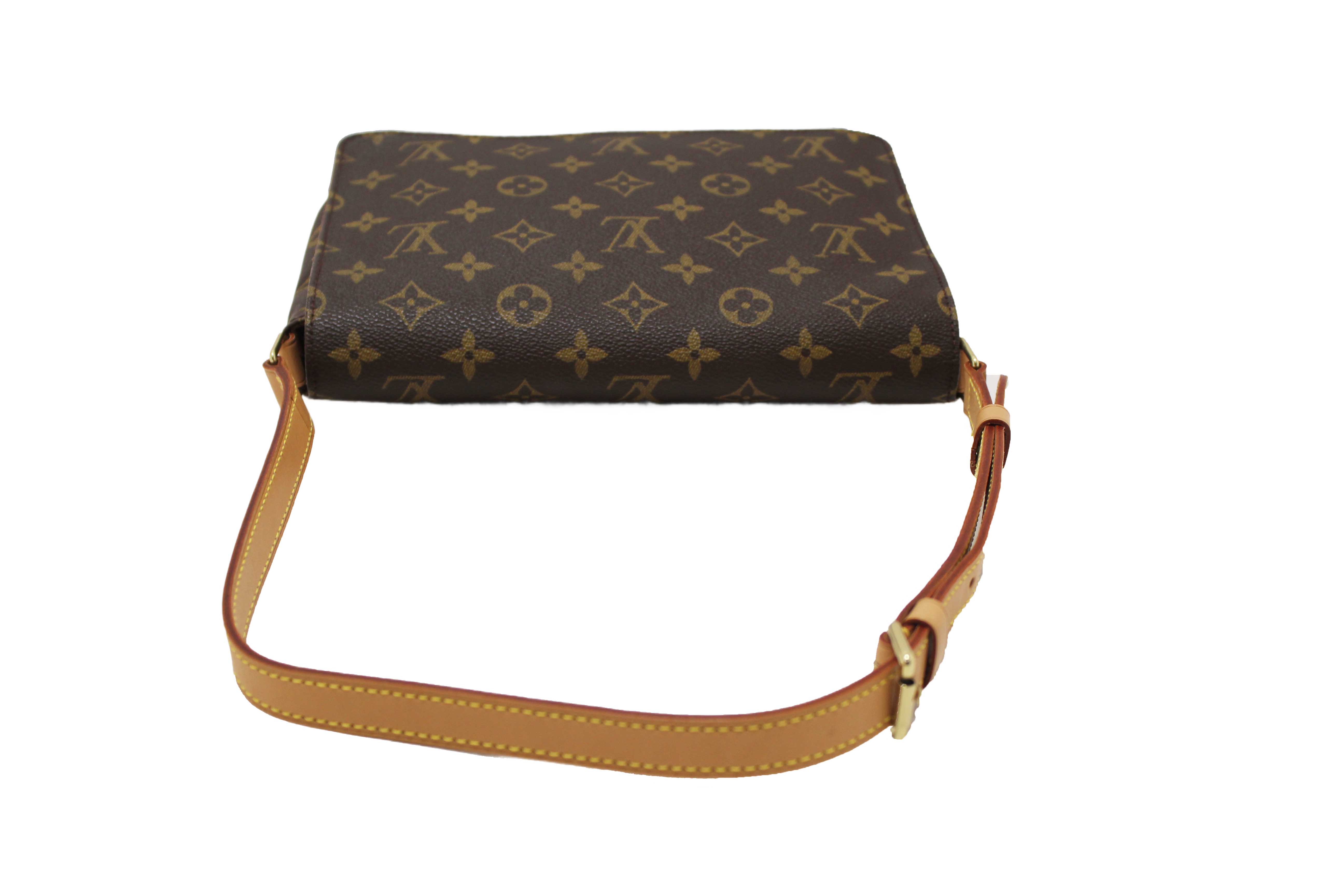Authentic Louis Vuitton Classic Monogram Musette Tango Shoulder Bag