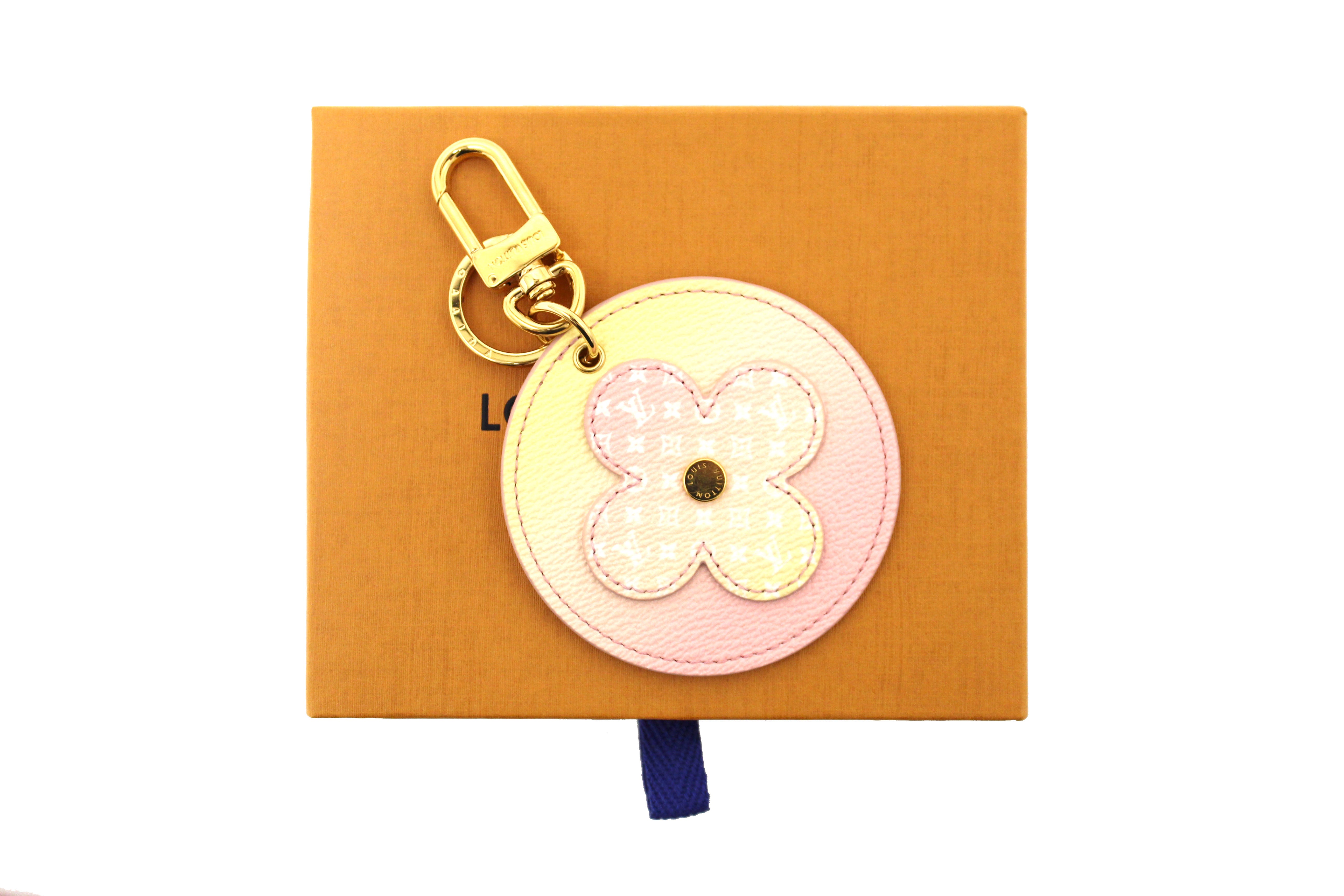 Authentic Louis Vuitton Light Pink Monogram By The Pool Illustre Bag Charm Key Holder