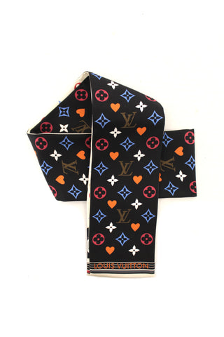 NEW Authentic Louis Vuitton Game On Monogram Heart Twilly Bandeau Scarf