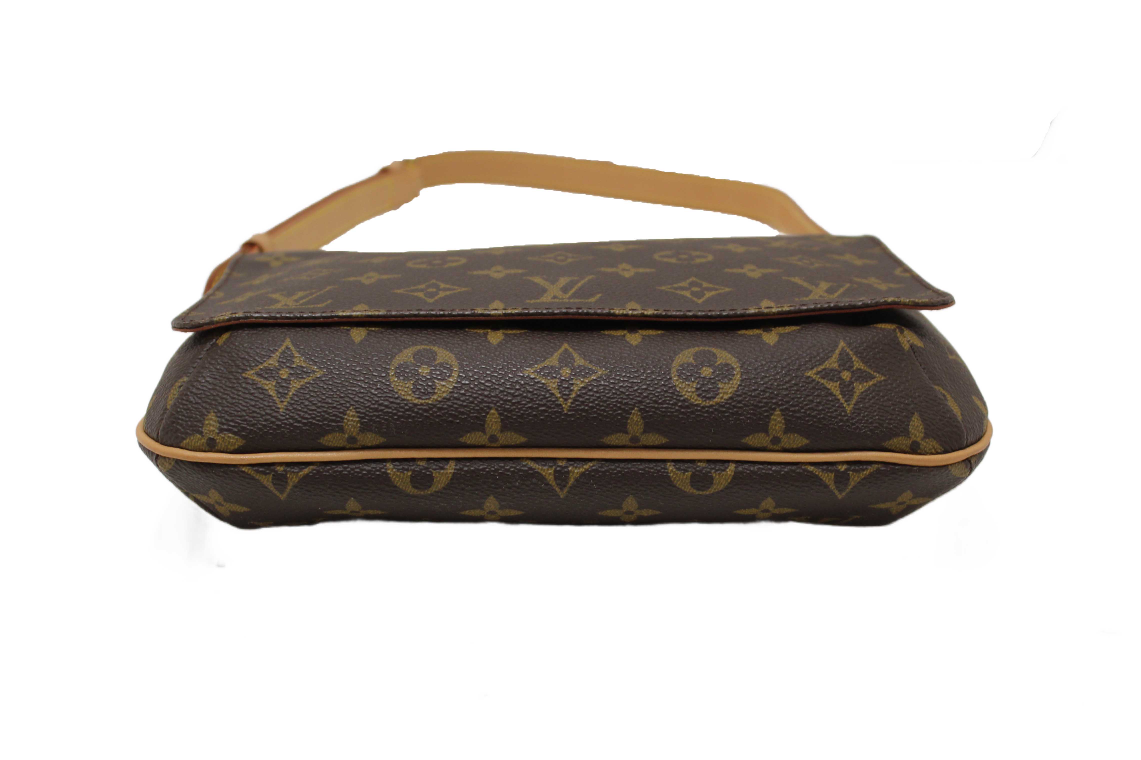 Authentic Louis Vuitton Classic Monogram Musette Tango Shoulder Bag
