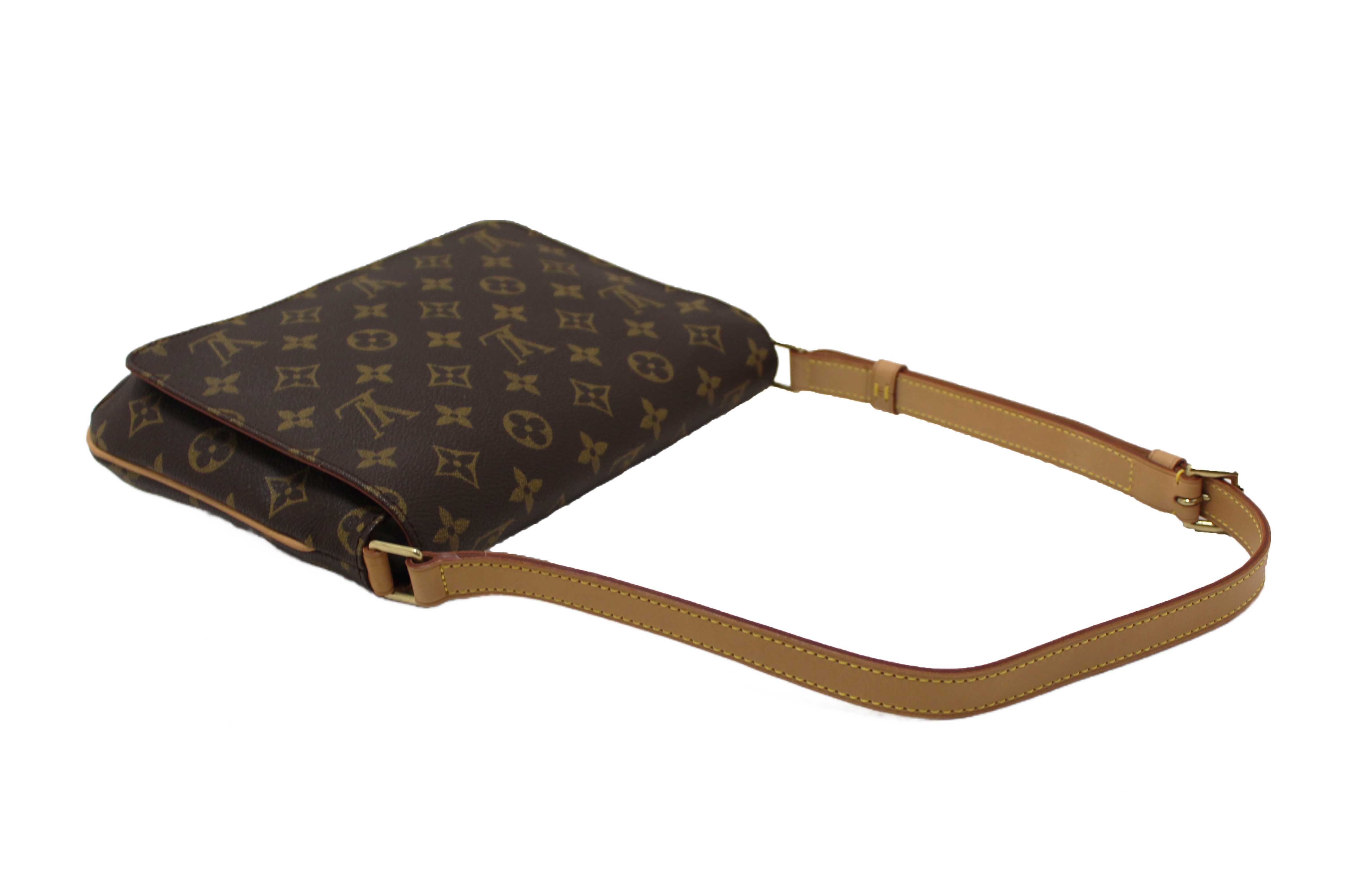 Authentic Louis Vuitton Classic Monogram Musette Tango Shoulder Bag