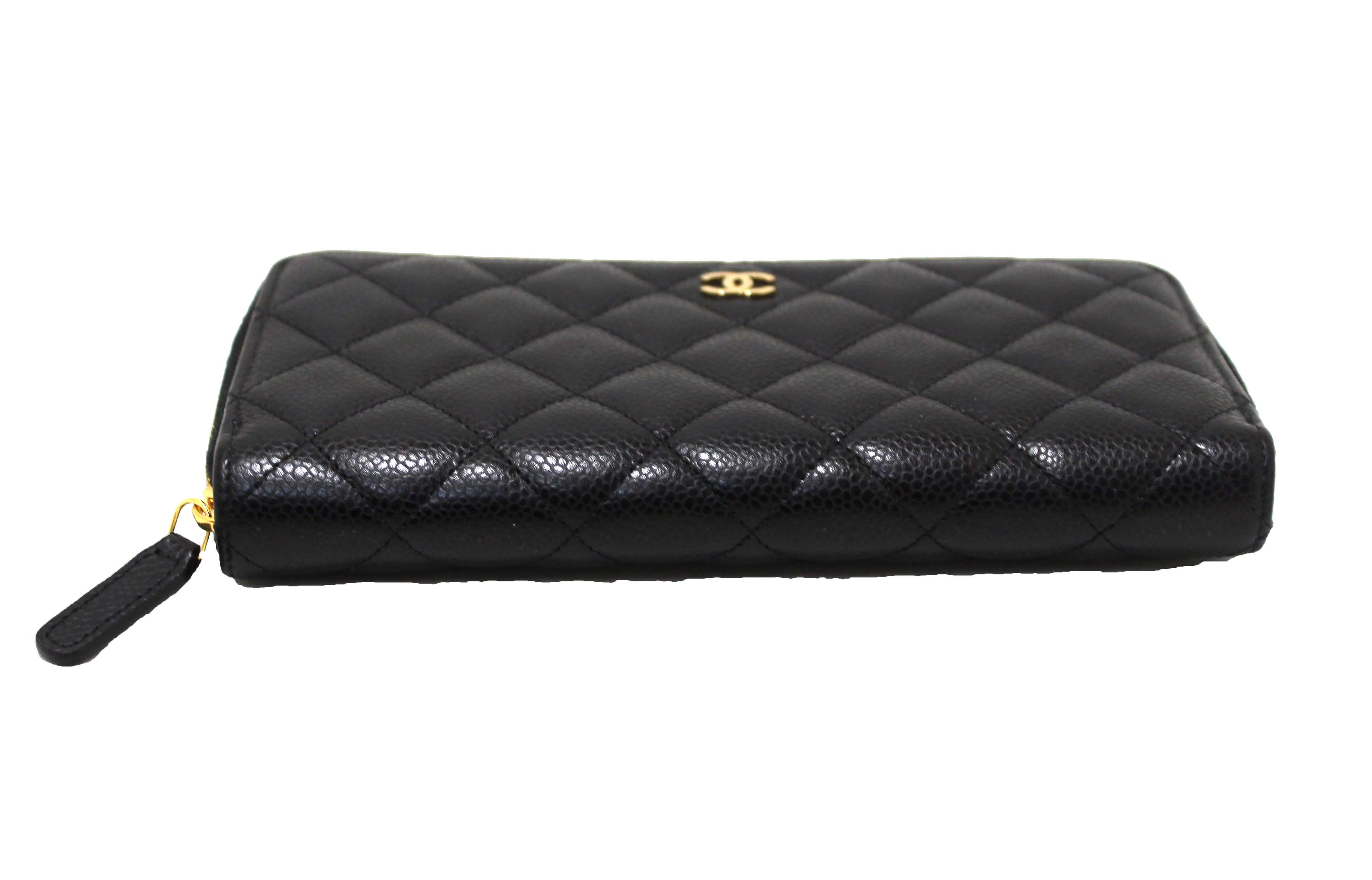 Chanel Black Caviar Leather CC Logo Long Flap Wallet 95ck323s – Bagriculture