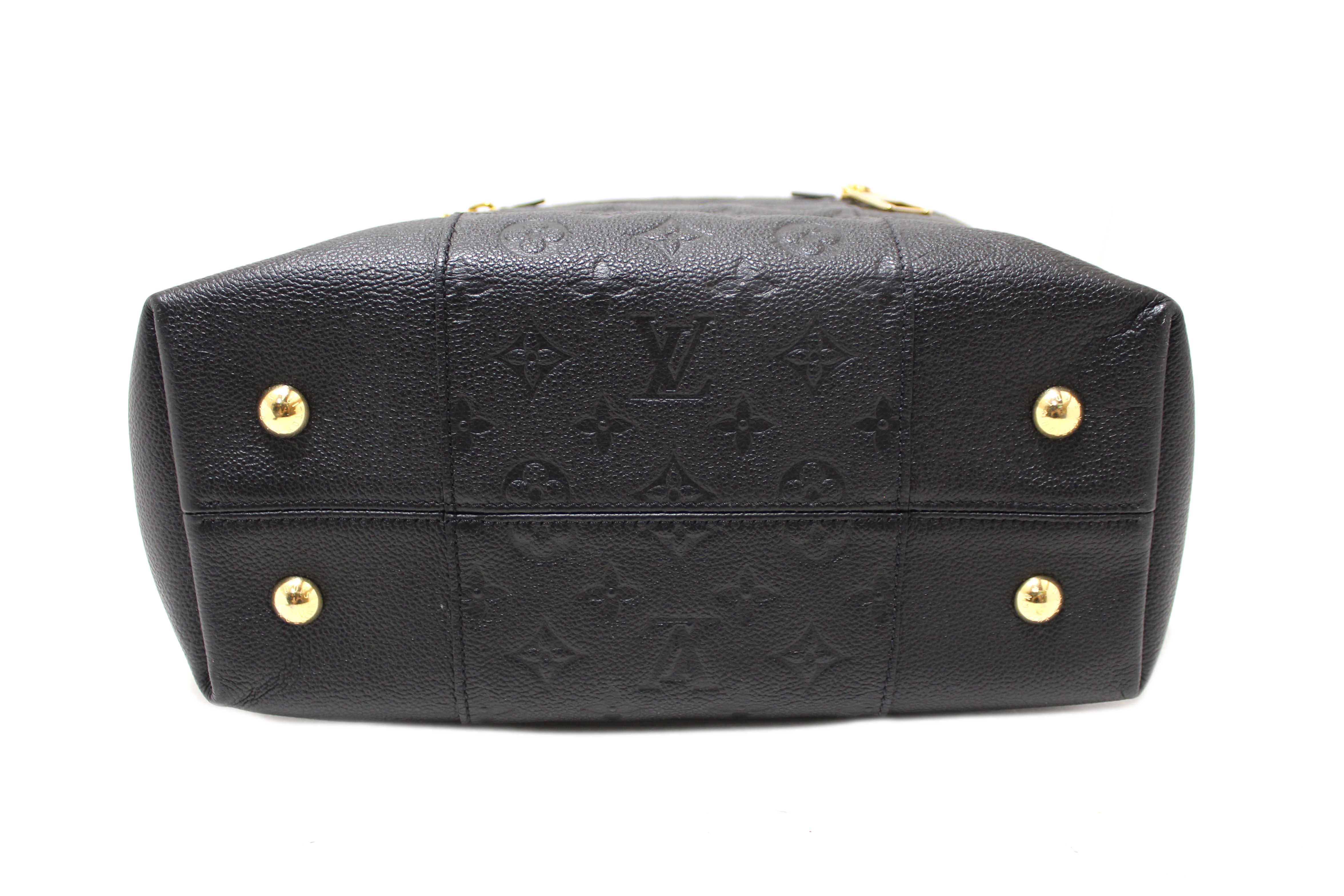 Authentic Louis Vuitton Black Monogram Empreinte Leather Melie Hobo Bag