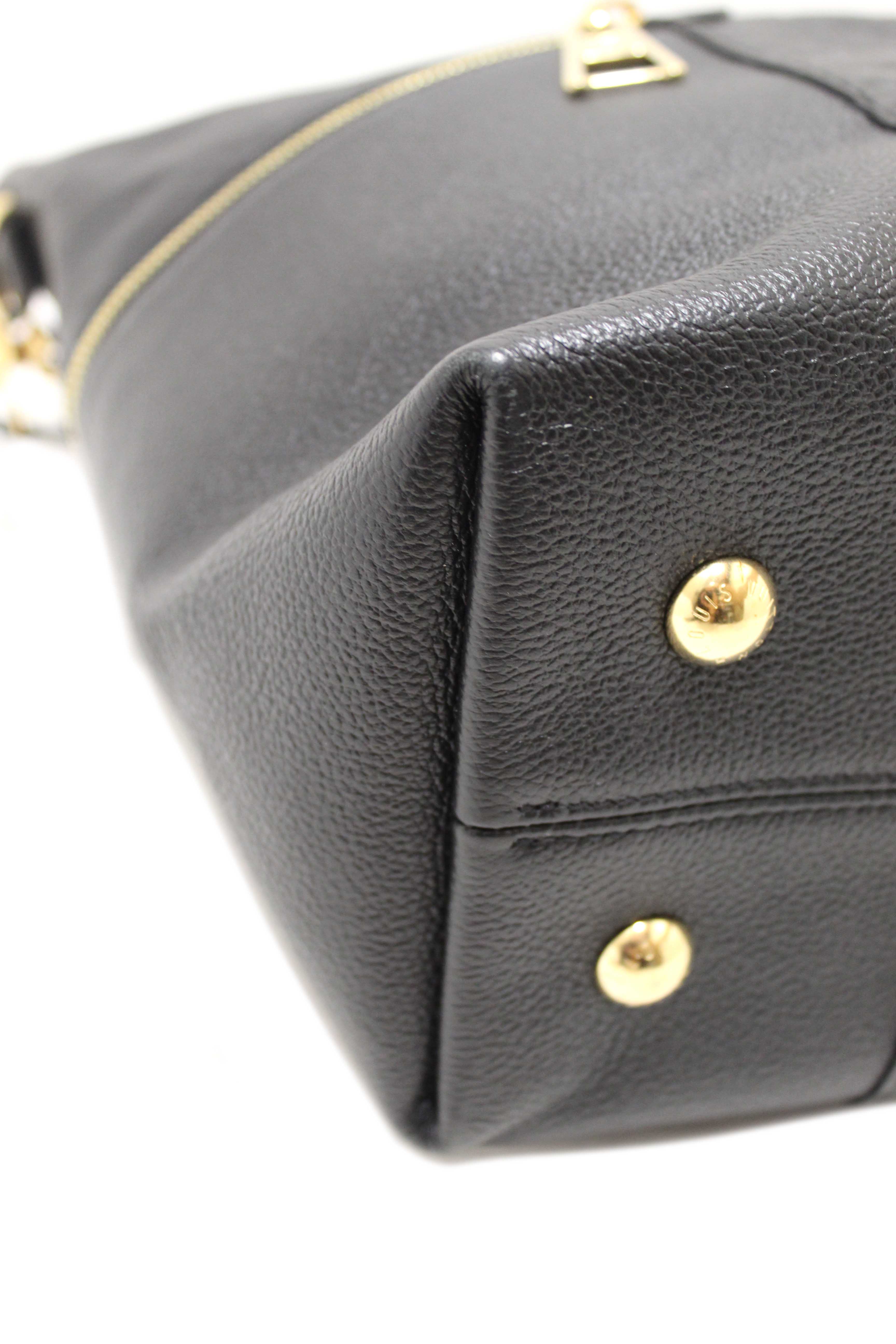 Authentic Louis Vuitton Black Monogram Empreinte Leather Melie Hobo Bag