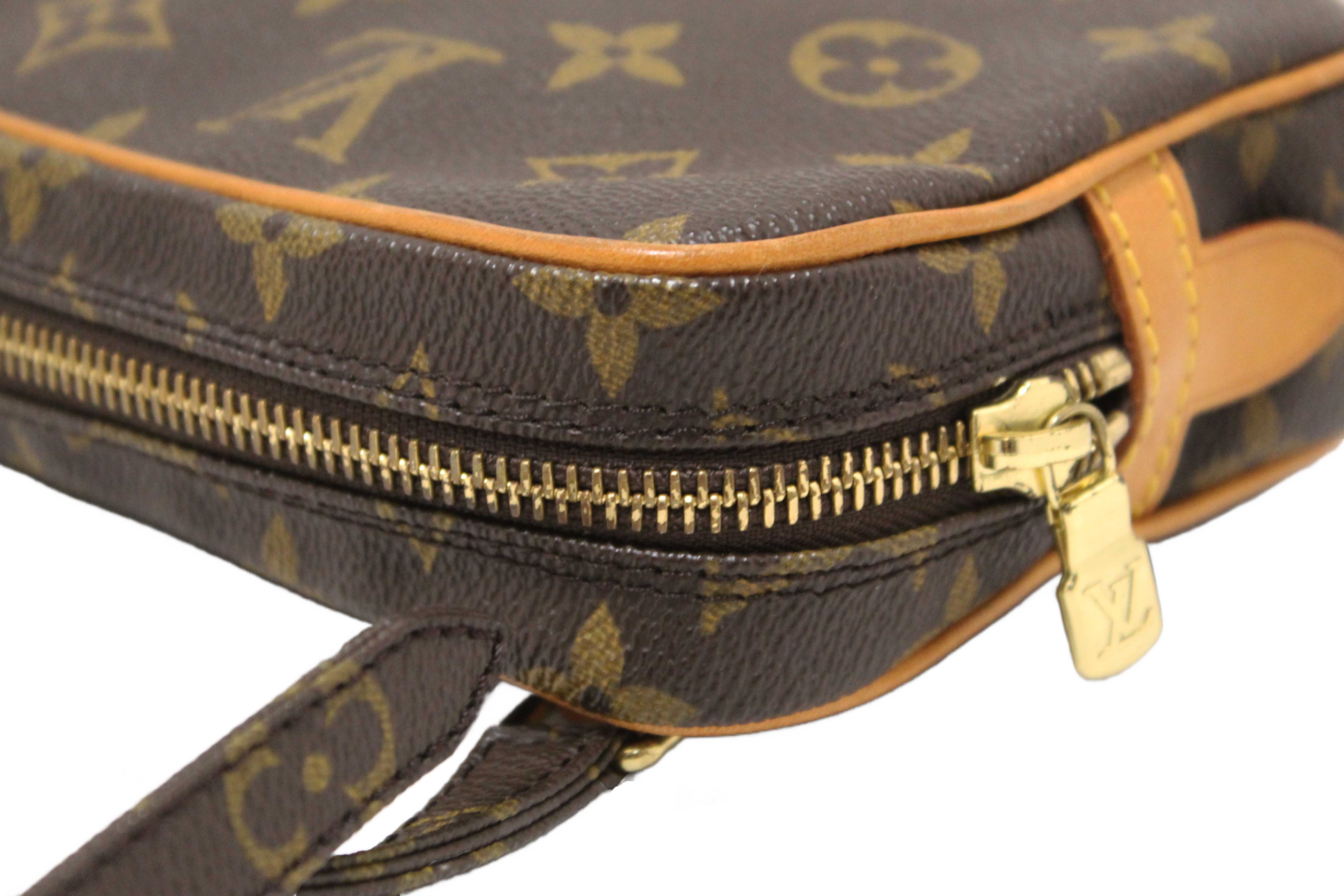 Authentic Louis Vuitton Classic Monogram Pochette Marly Bandouliere Messenger Bag
