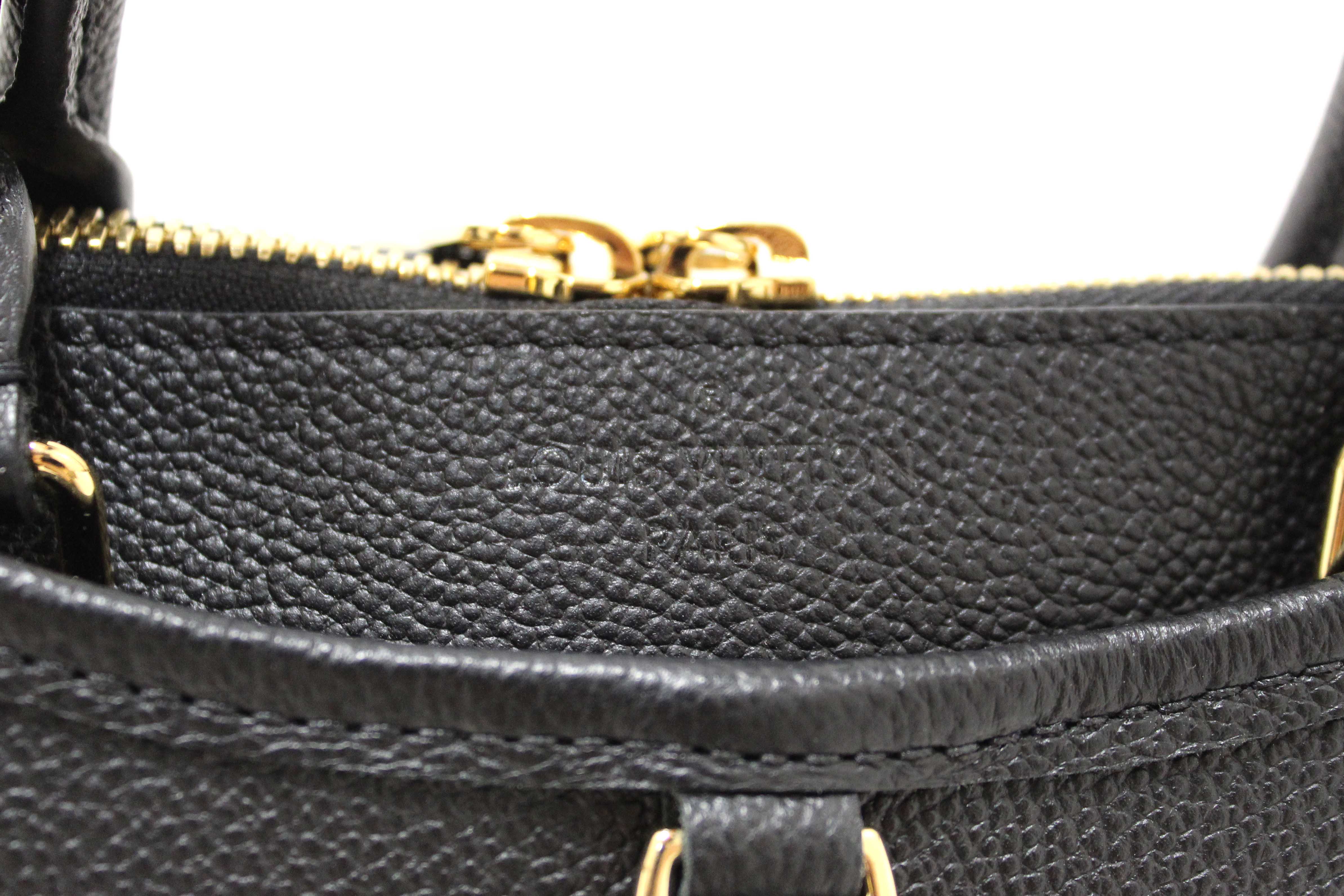 Authentic Louis Vuitton Black Empreinte Giant Trianon PM Handbag Shoulder Bag