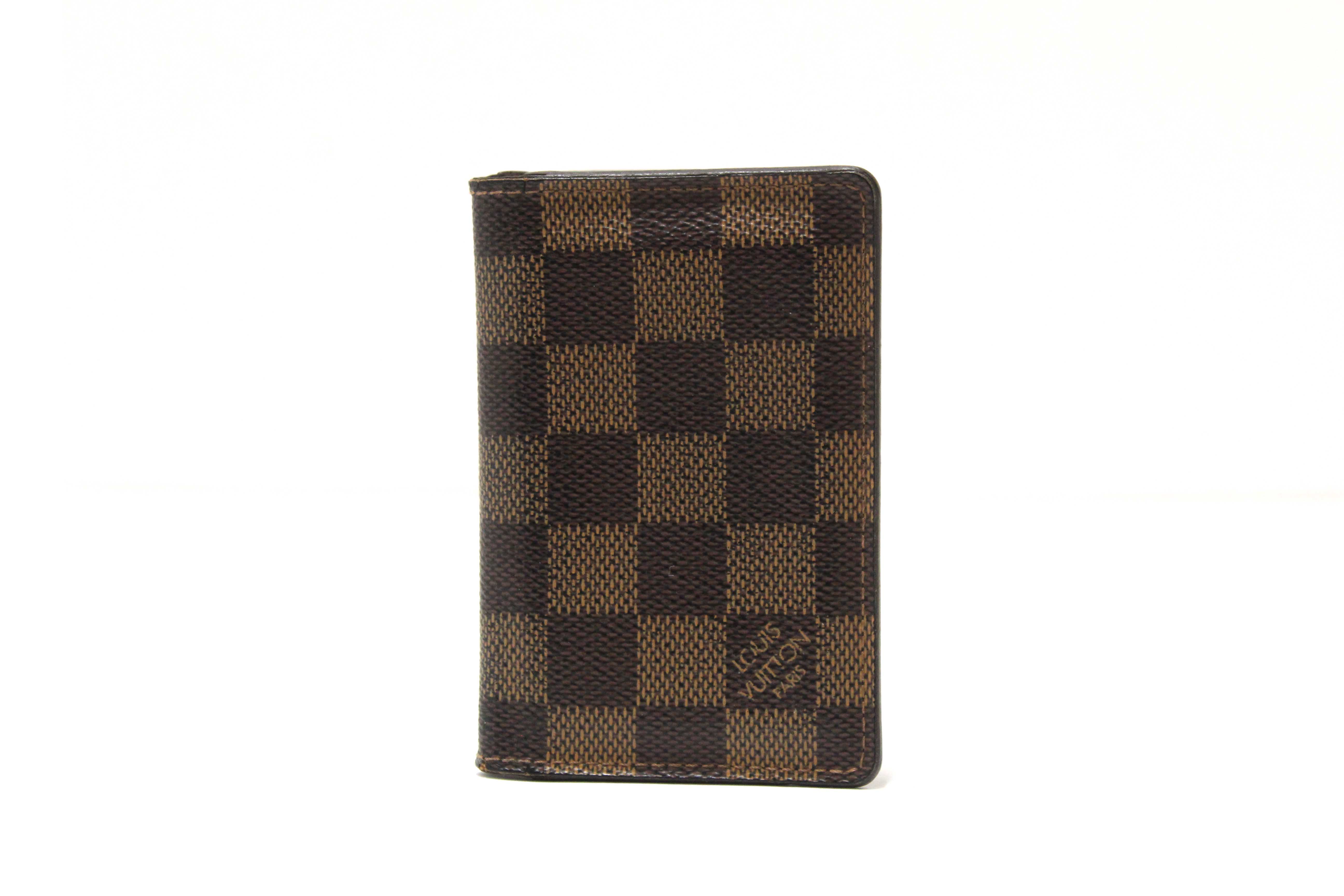 Authentic Louis Vuitton Damier Ebene Canvas Pocket Organizer