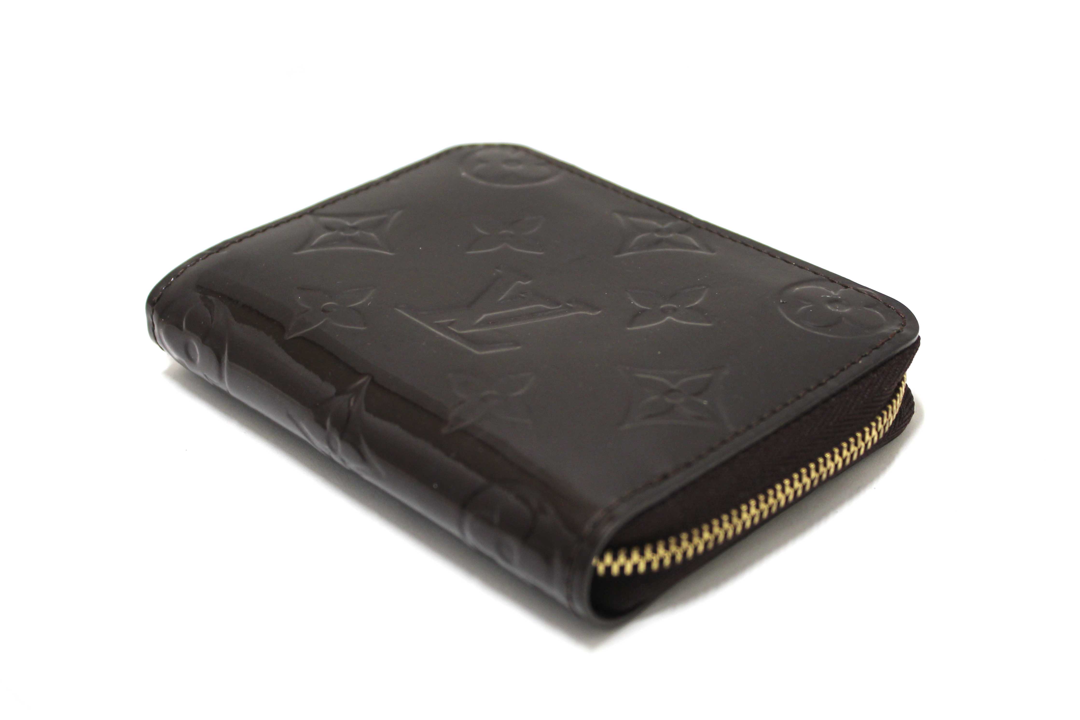 Authentic Louis Vuitton Amarante Monogram Vernis Leather Zippy Coin Purse