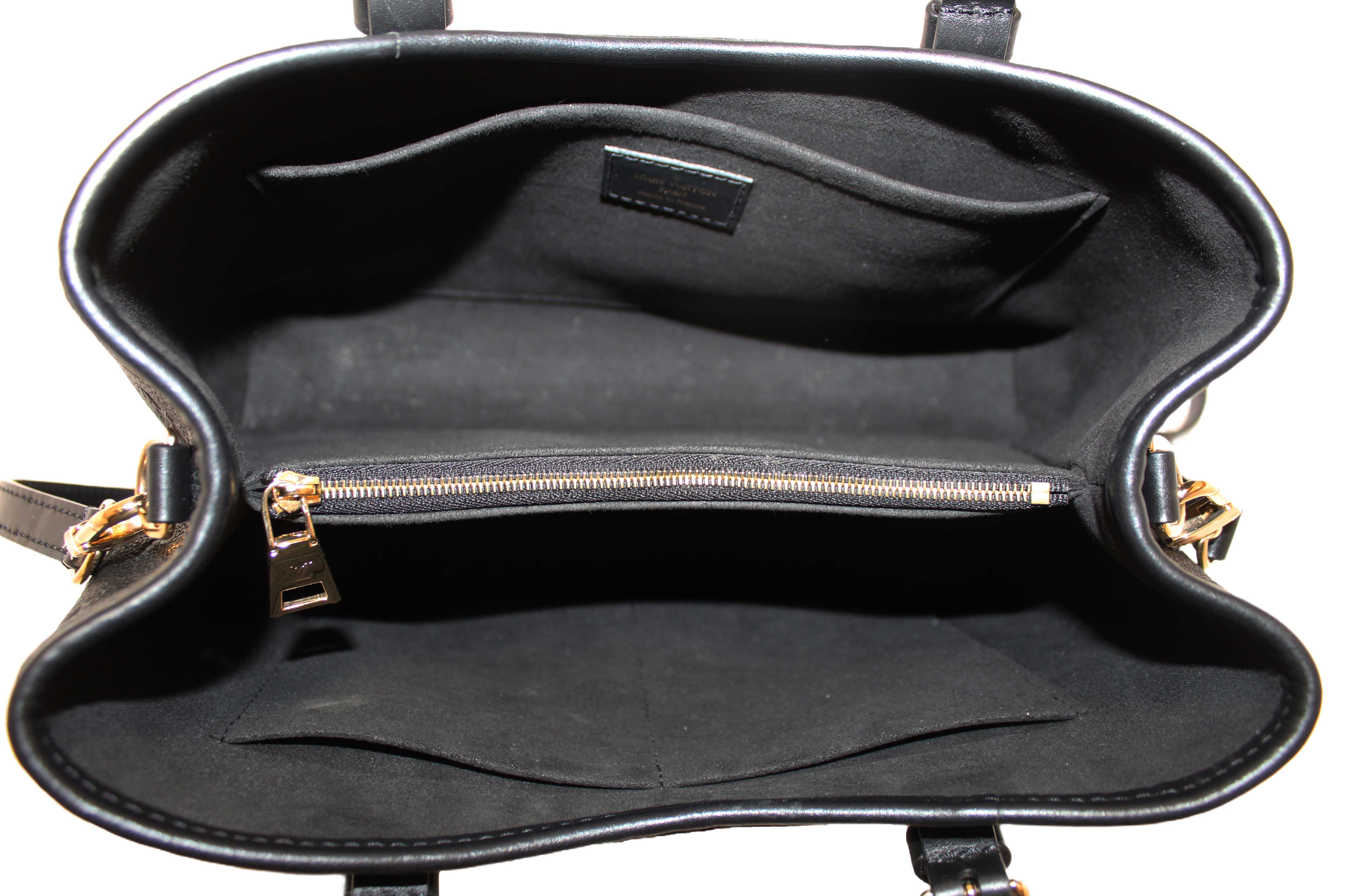Authentic Louis Vuitton Black Monogram Empreinte Babylone Tote PM Bag