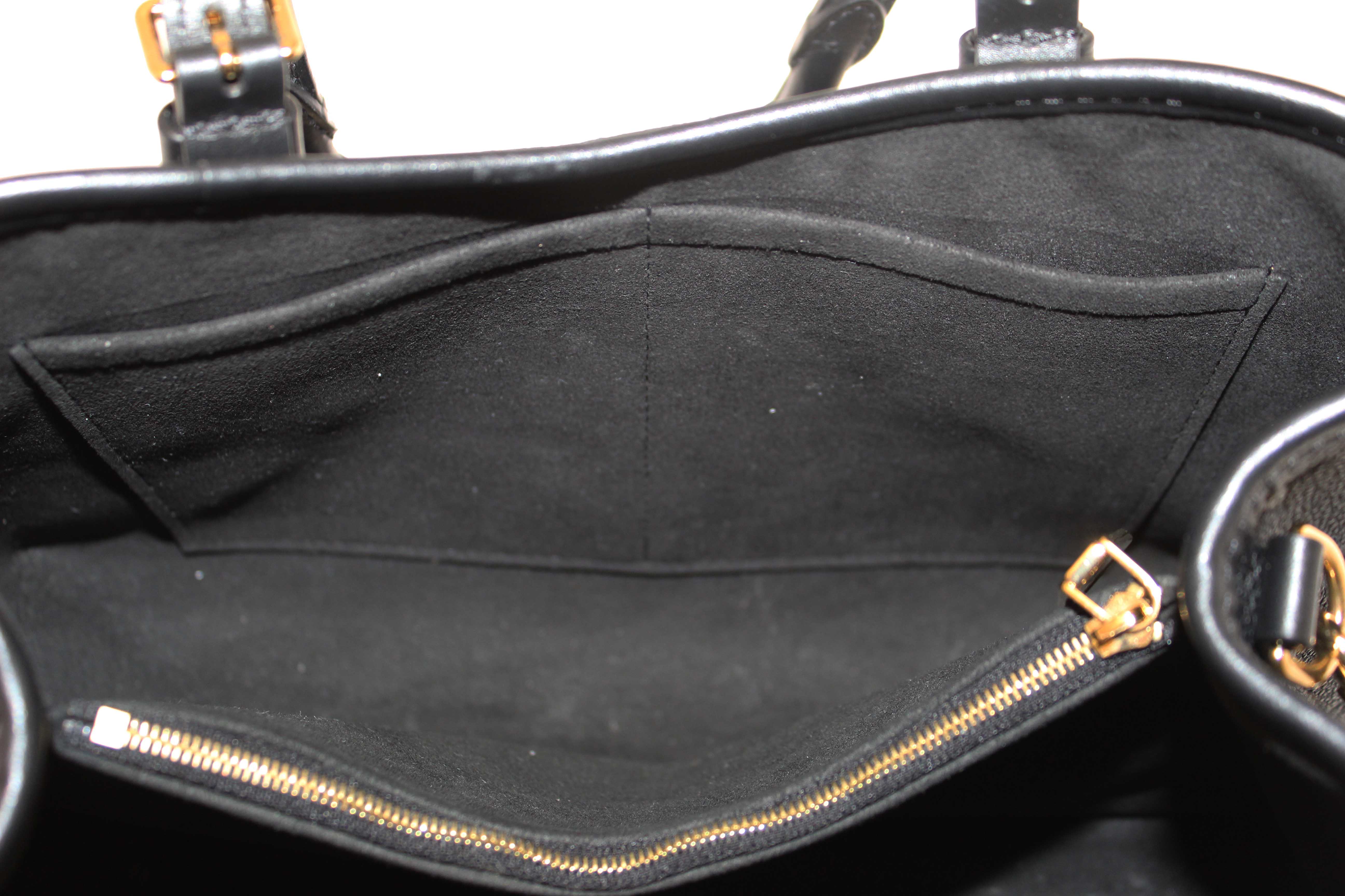 Authentic Louis Vuitton Black Monogram Empreinte Babylone Tote PM Bag