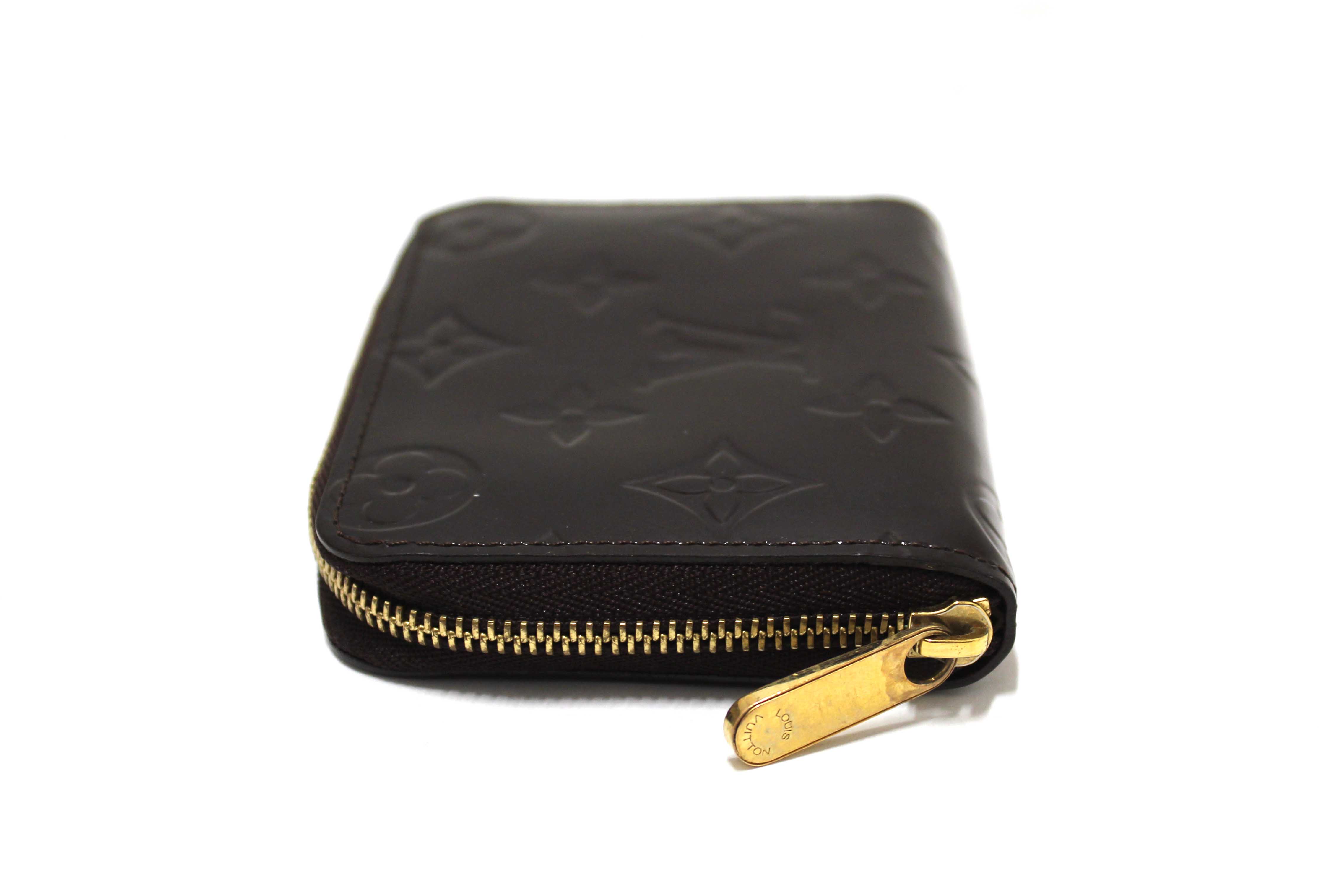 Authentic Louis Vuitton Amarante Monogram Vernis Leather Zippy Coin Purse