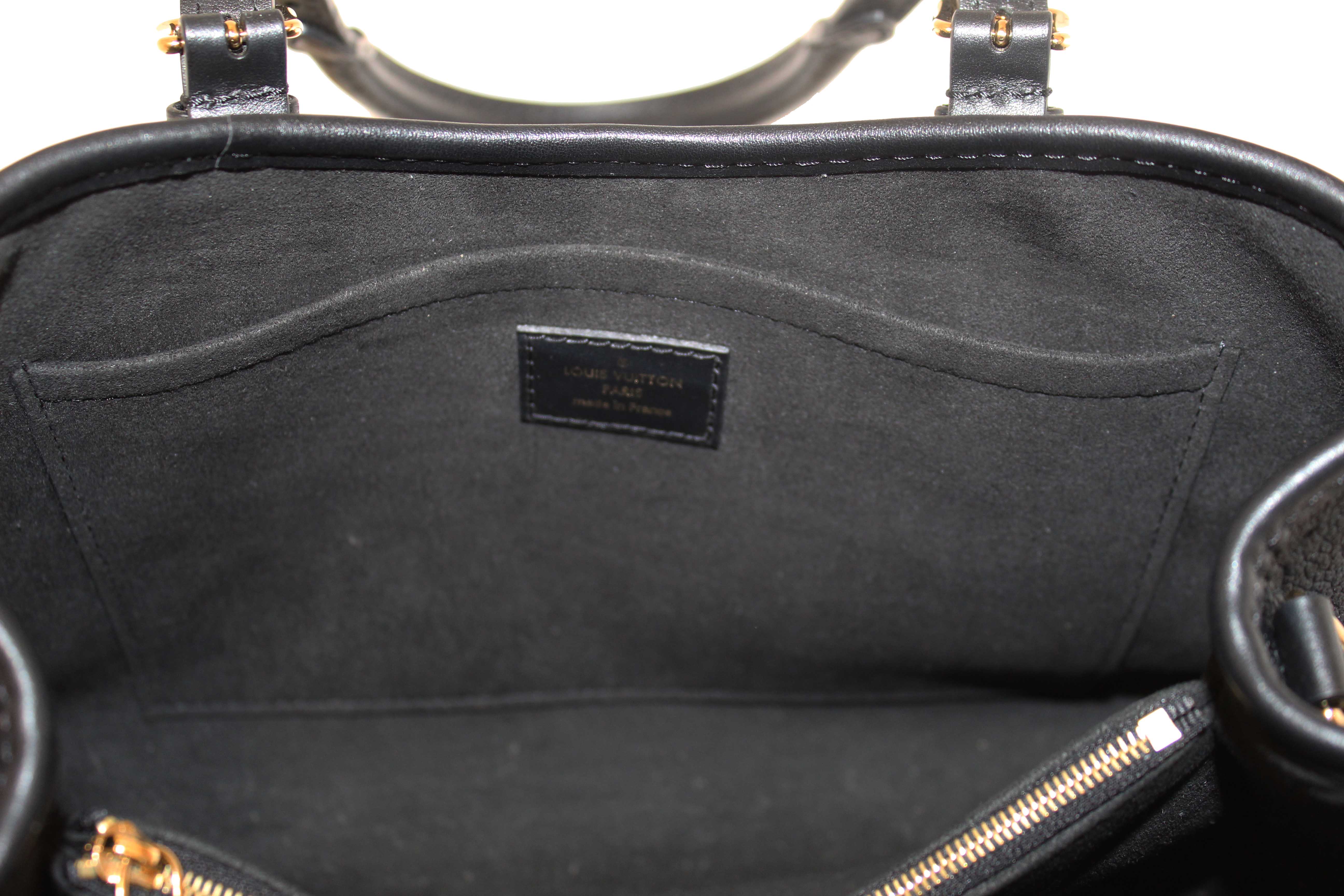 Authentic Louis Vuitton Black Monogram Empreinte Babylone Tote PM Bag