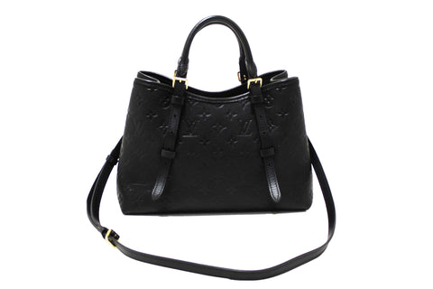 Authentic Louis Vuitton Black Monogram Empreinte Babylone Tote PM Bag
