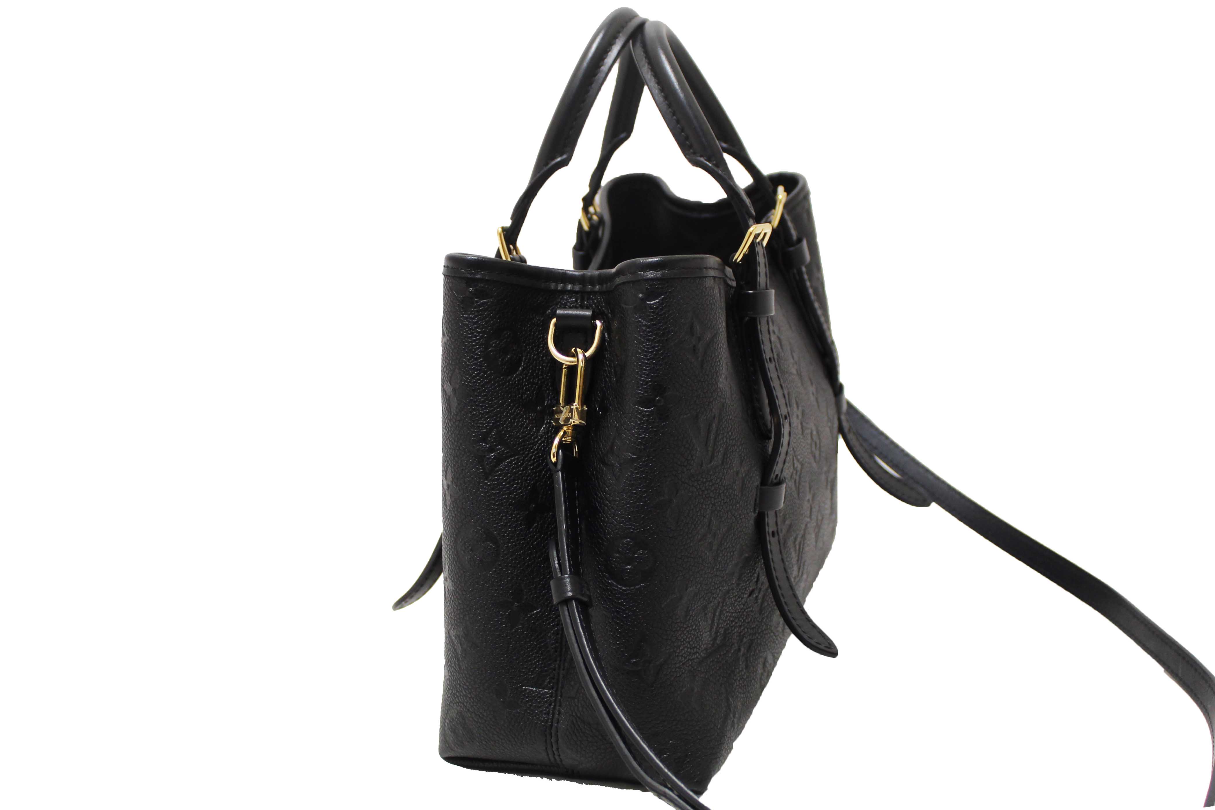 Authentic Louis Vuitton Black Monogram Empreinte Babylone Tote PM Bag