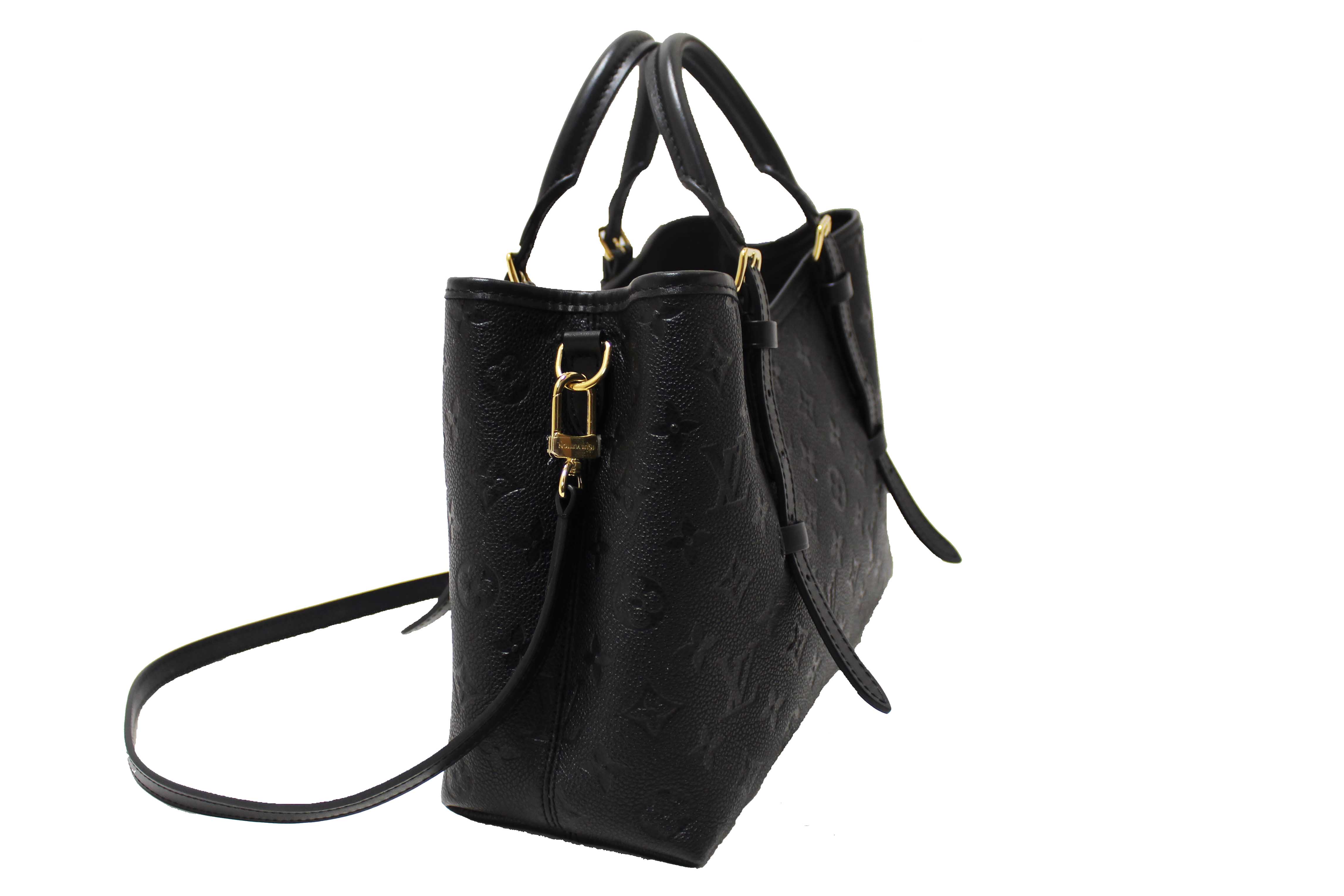 Authentic Louis Vuitton Black Monogram Empreinte Babylone Tote PM Bag