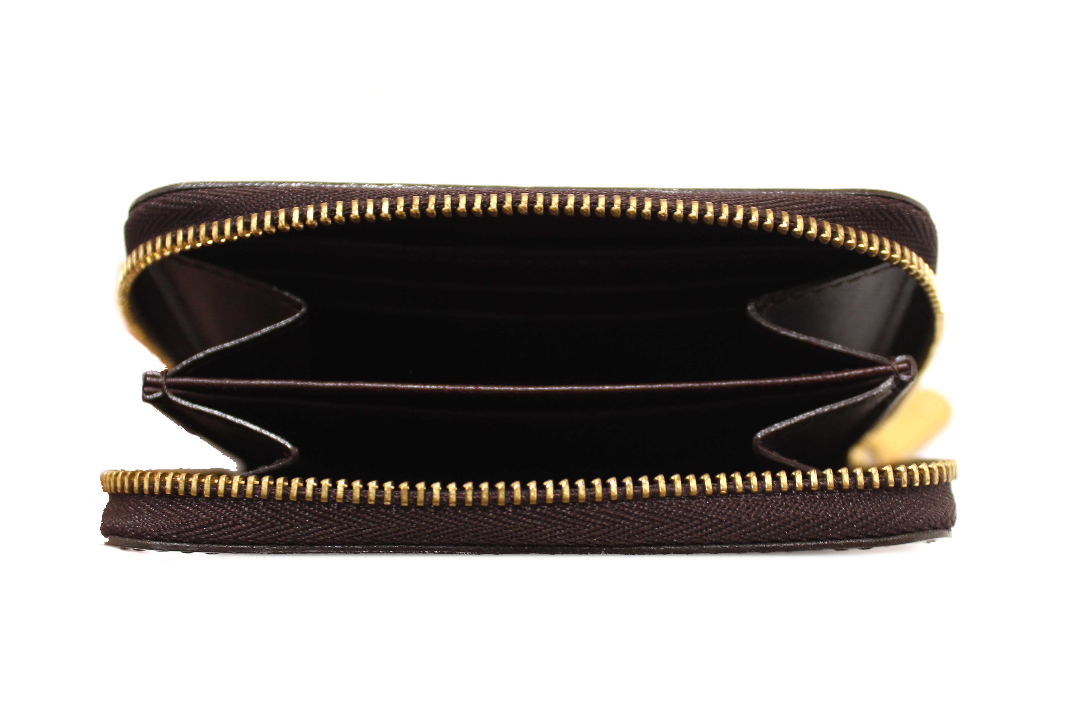 Authentic Louis Vuitton Amarante Monogram Vernis Leather Zippy Coin Purse