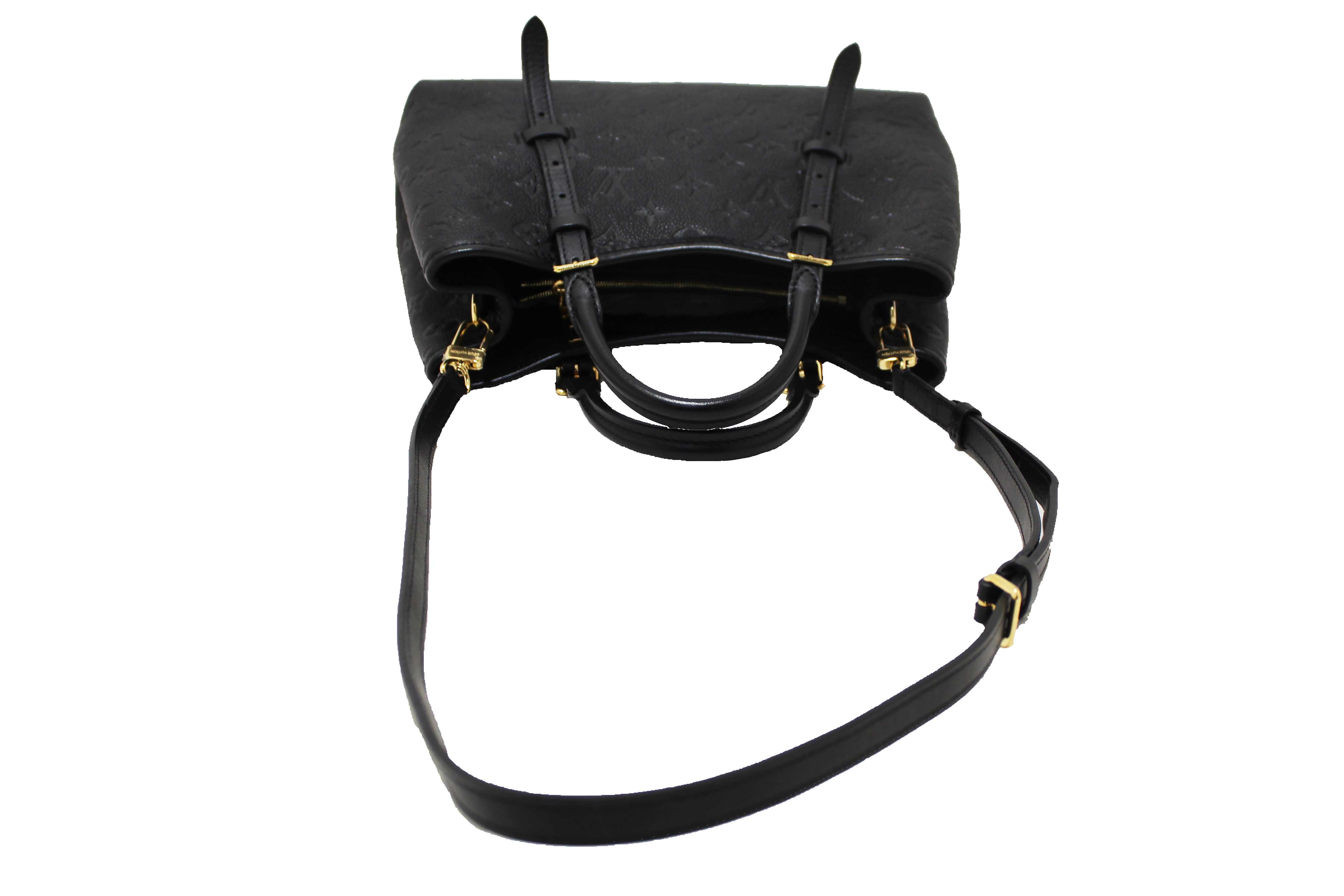 Authentic Louis Vuitton Black Monogram Empreinte Babylone Tote PM Bag