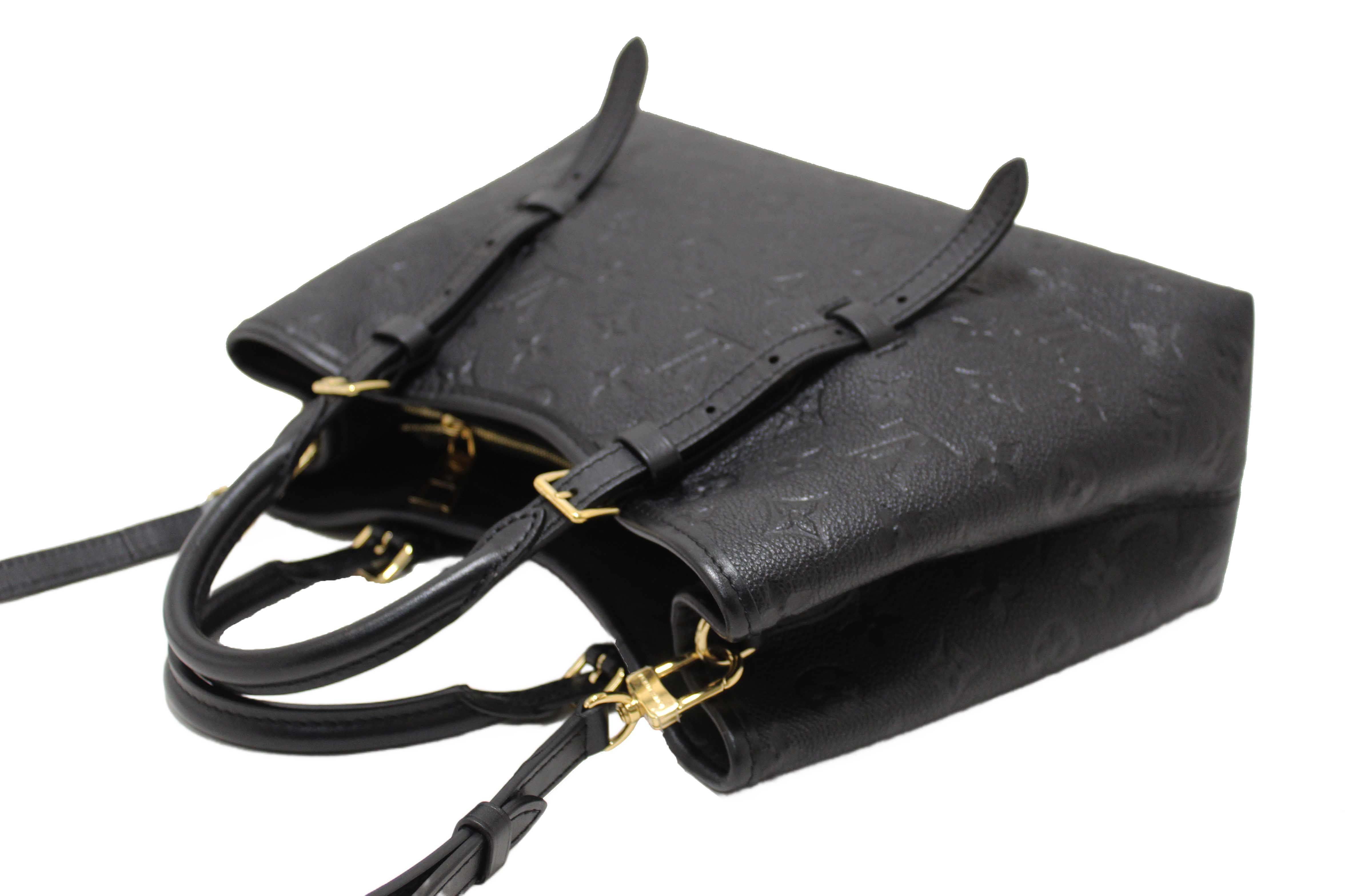 Authentic Louis Vuitton Black Monogram Empreinte Babylone Tote PM Bag