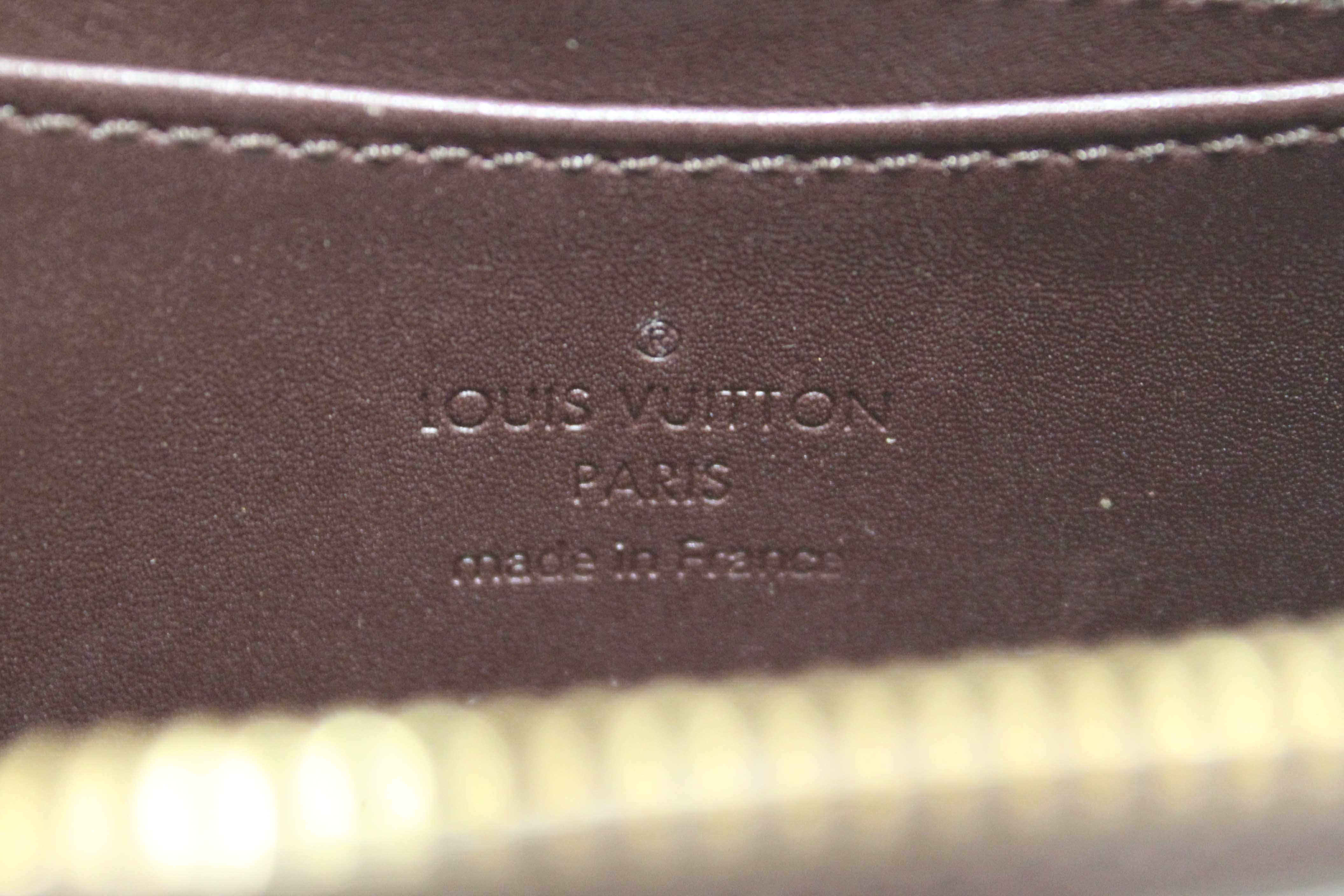 Authentic Louis Vuitton Amarante Monogram Vernis Leather Zippy Coin Purse
