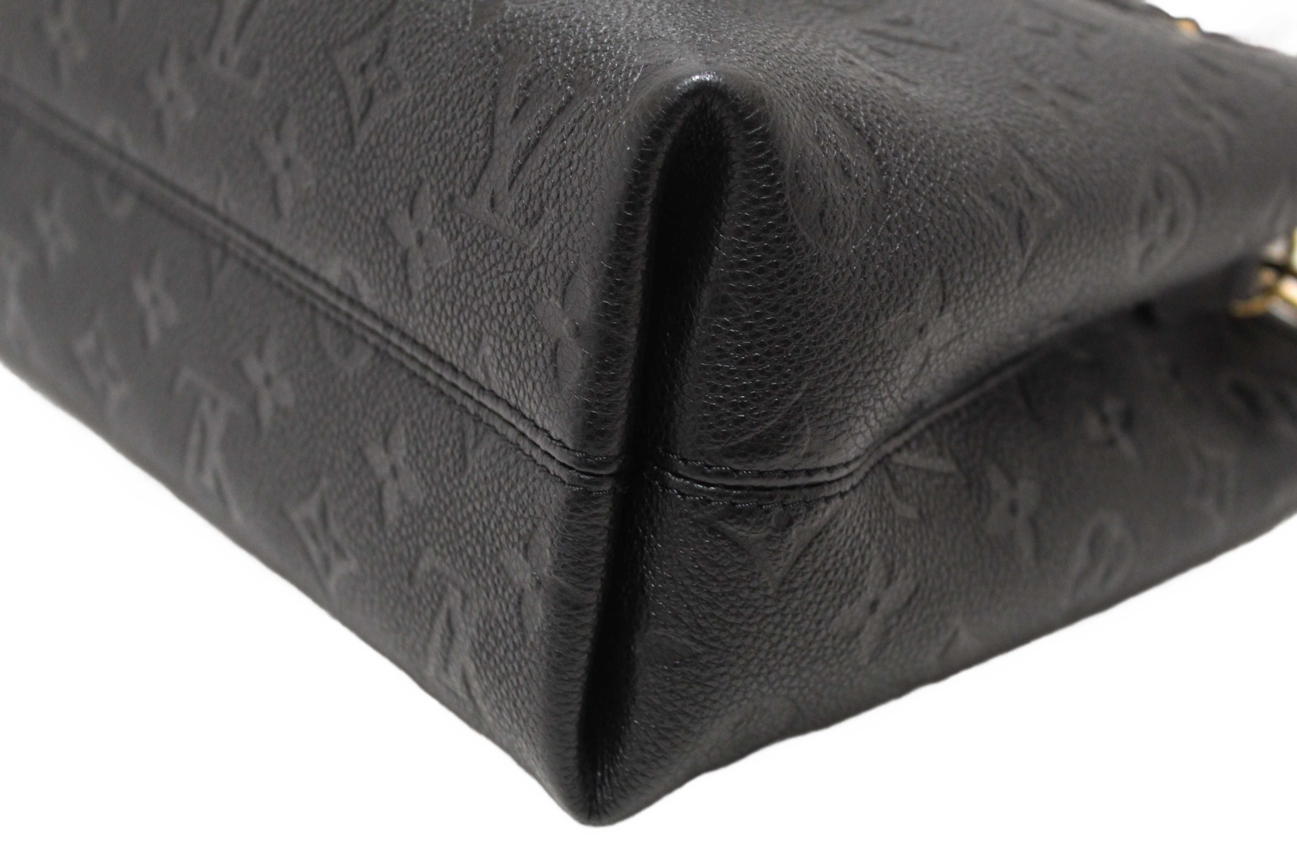 Authentic Louis Vuitton Black Monogram Empreinte Babylone Tote PM Bag