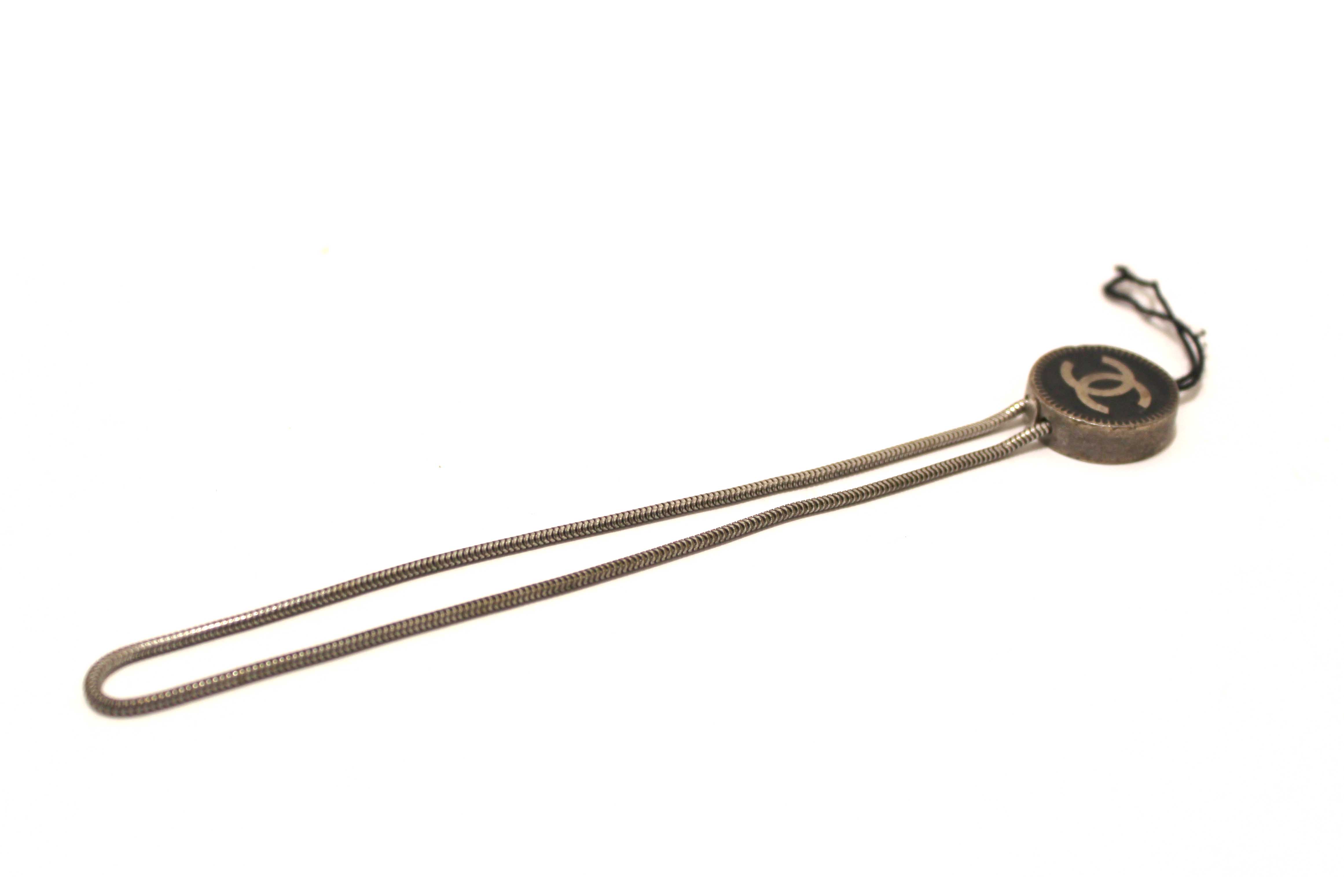 Authentic Chanel Vintage CC Silver Phone Charm