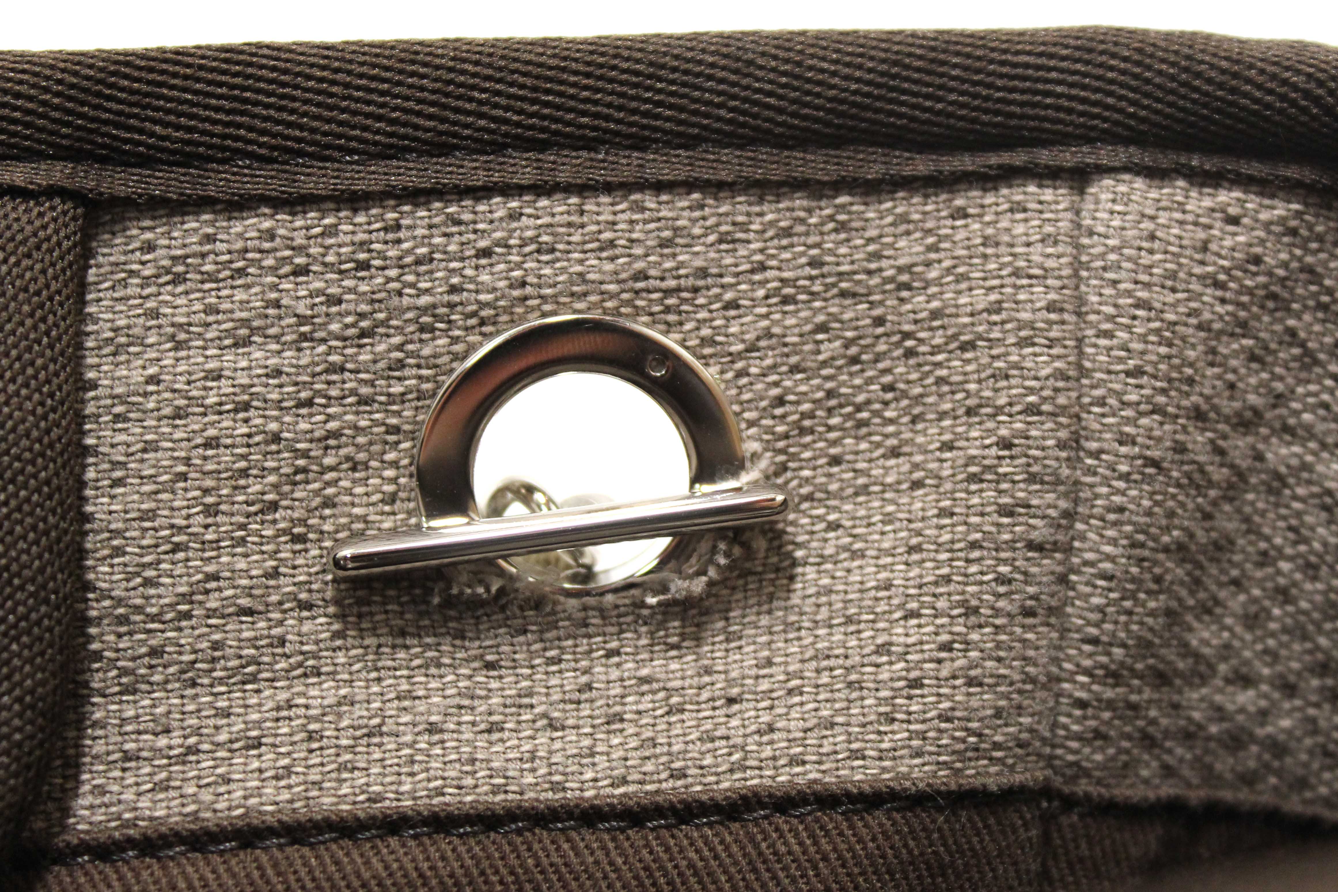 Authentic Chanel Grey Mixed Fibers Small Deauville Shopper Tote Bag