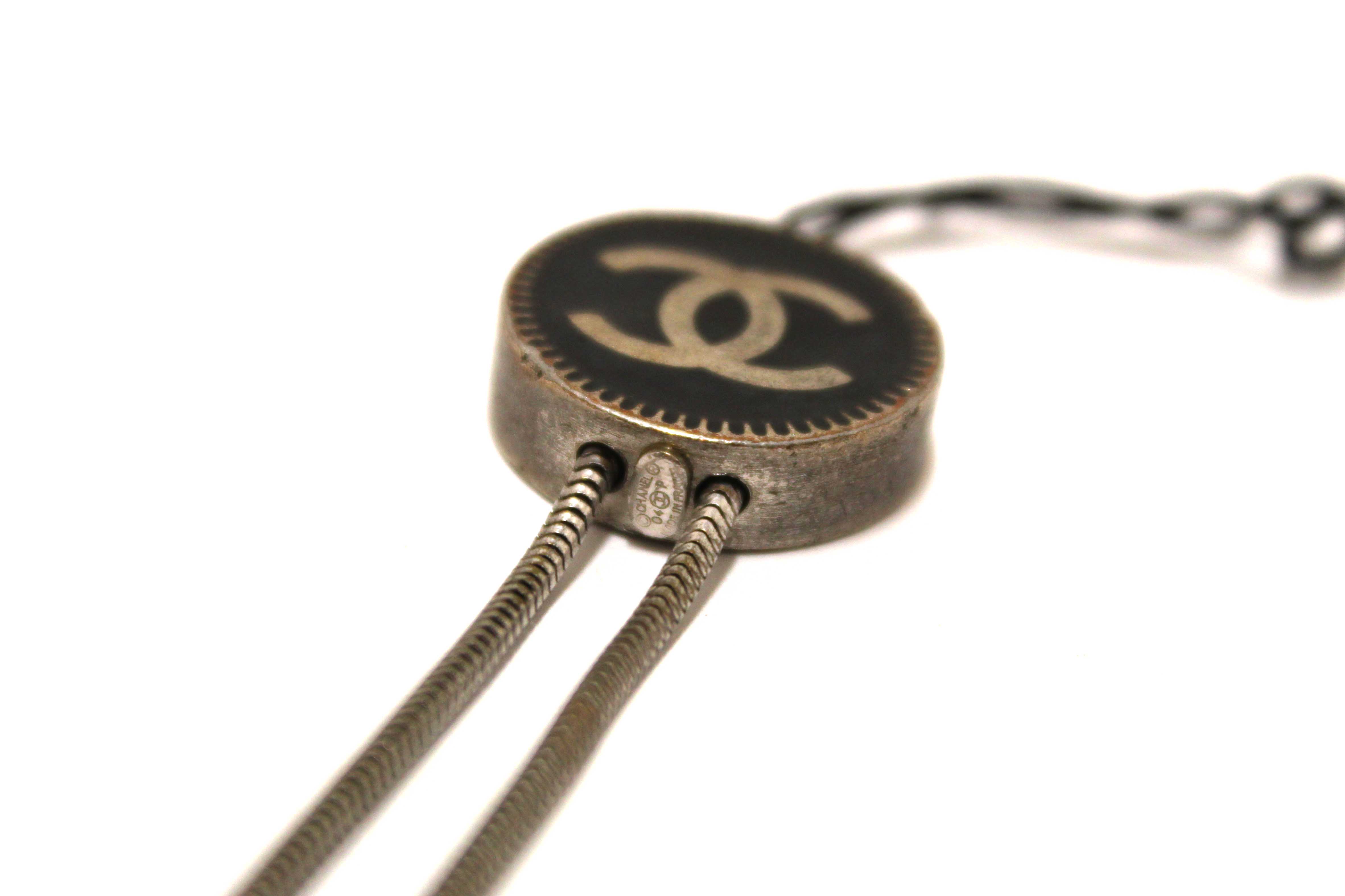 Authentic Chanel Vintage CC Silver Phone Charm