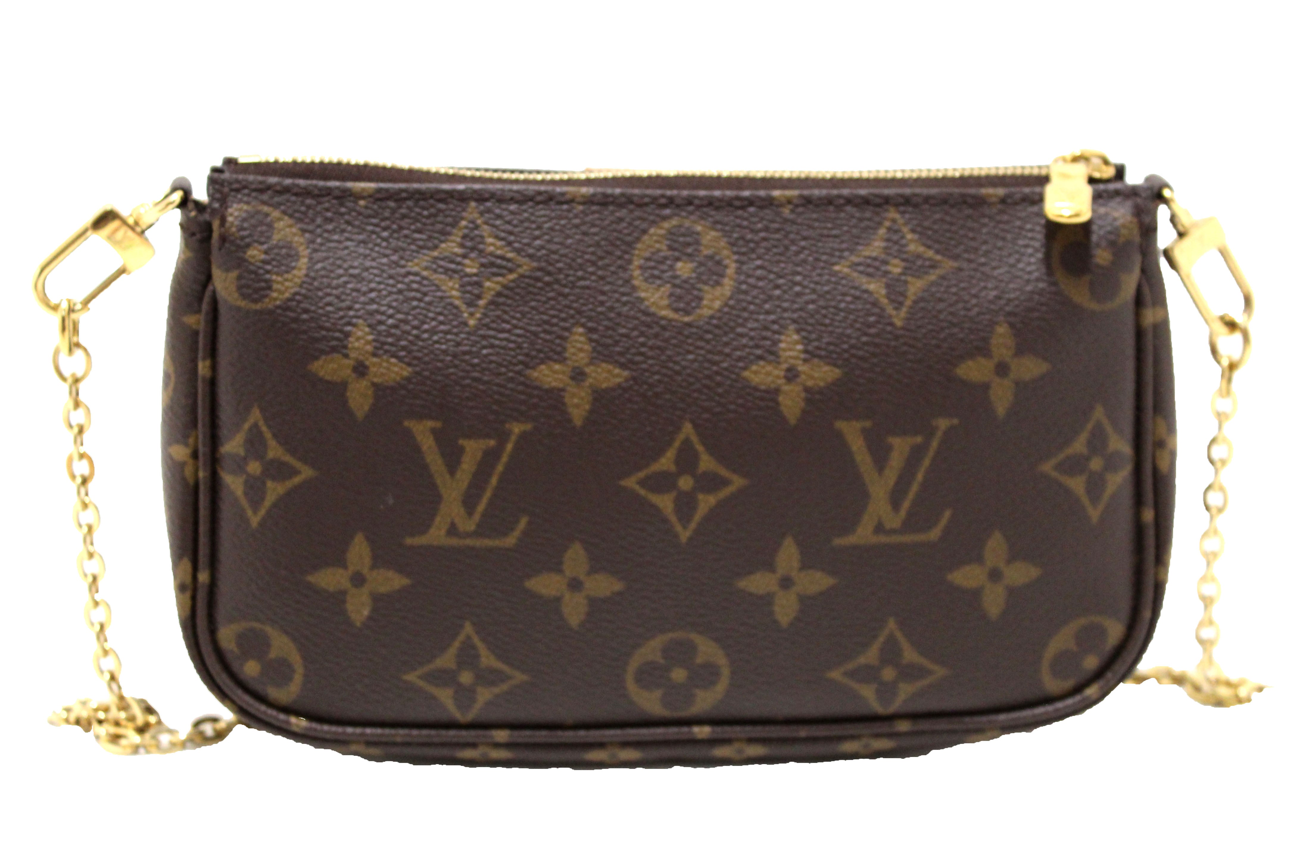 Authentic Louis Vuitton Classic Monogram Light Pink Strap Multi-Pochette Accessoires Bag