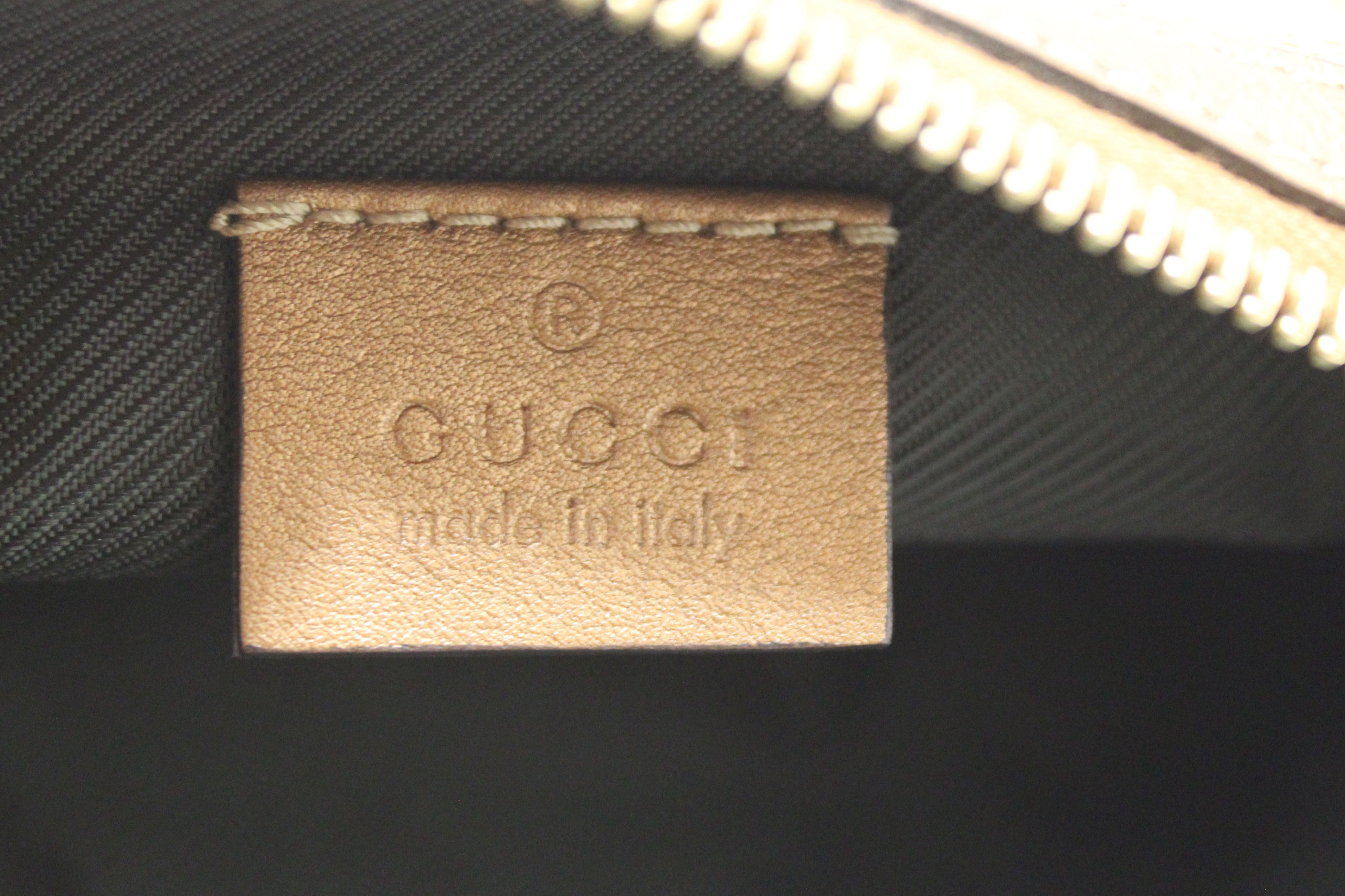 Authentic Gucci Brown GG Canvas Cosmetic Pouch Case 153228