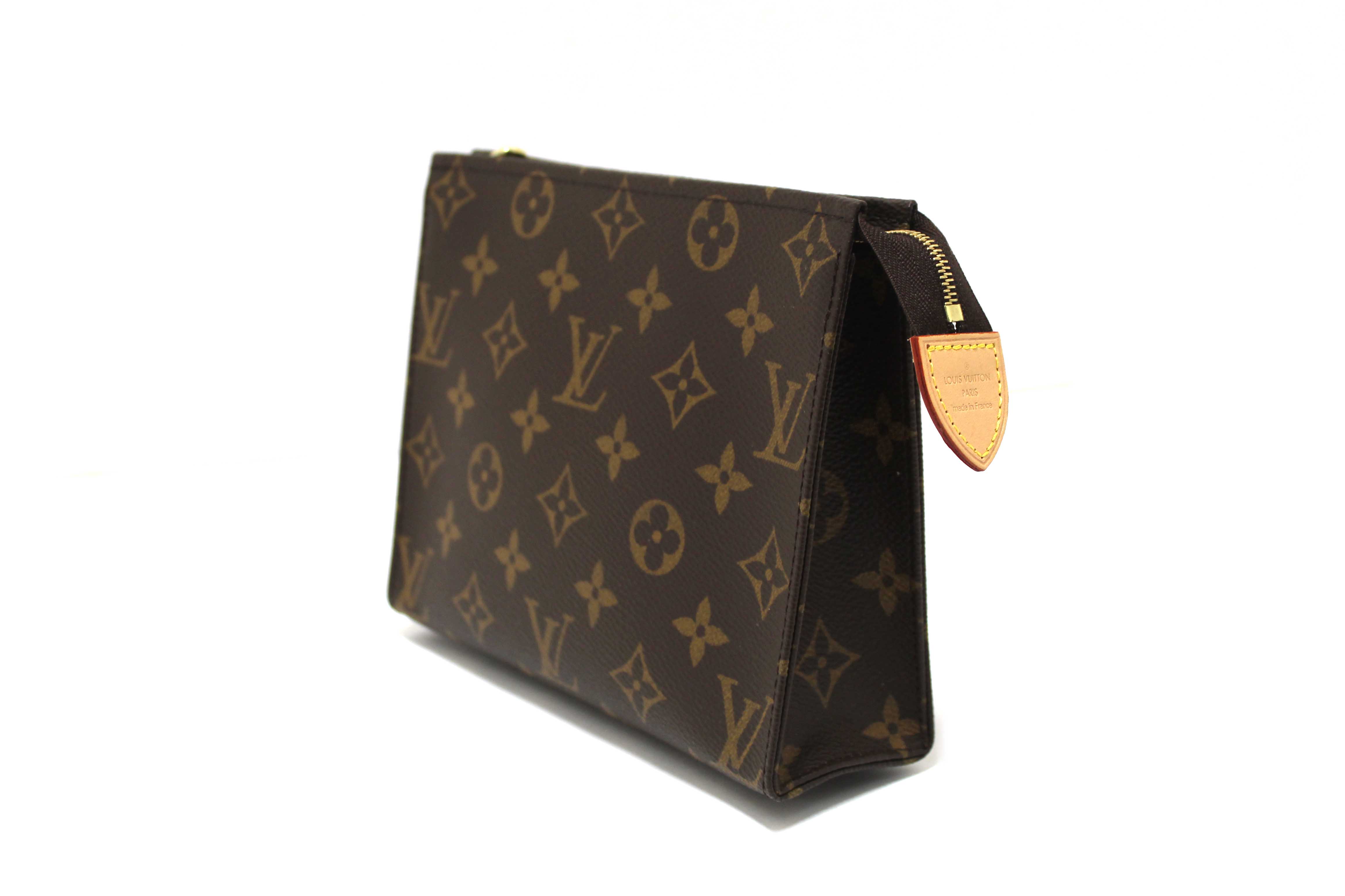 Authentic Louis Vuitton Classic Monogram Toiletry Pouch 19 Cosmetic Bag (Copy)