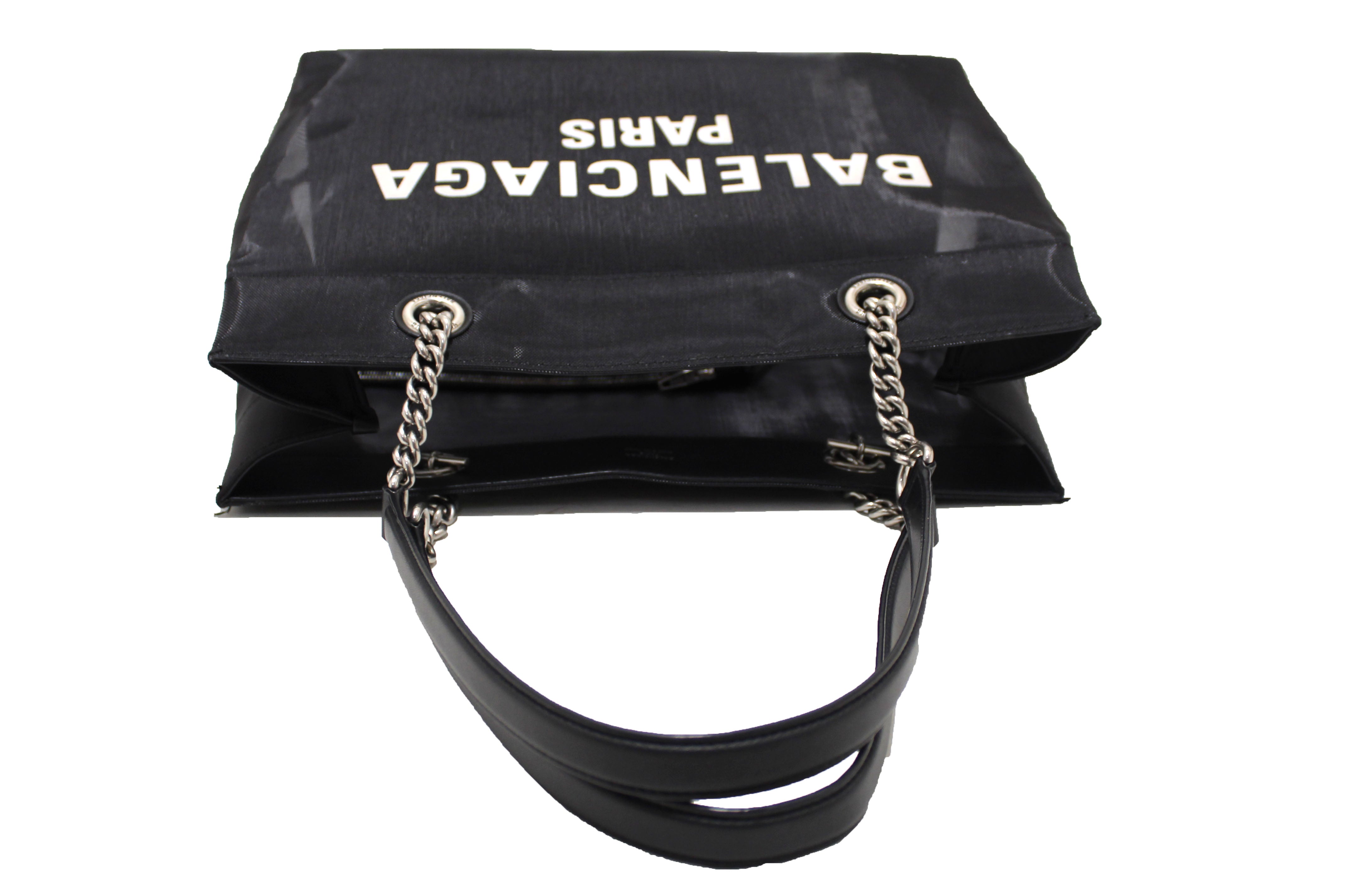 Authentic Balenciaga Black Mesh Duty Free Medium Shopper Tote Bag – Paris  Station Shop