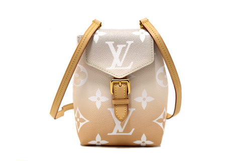 Authentic Louis Vuitton Brume Monogram Giant By the Pool Tiny Backpack