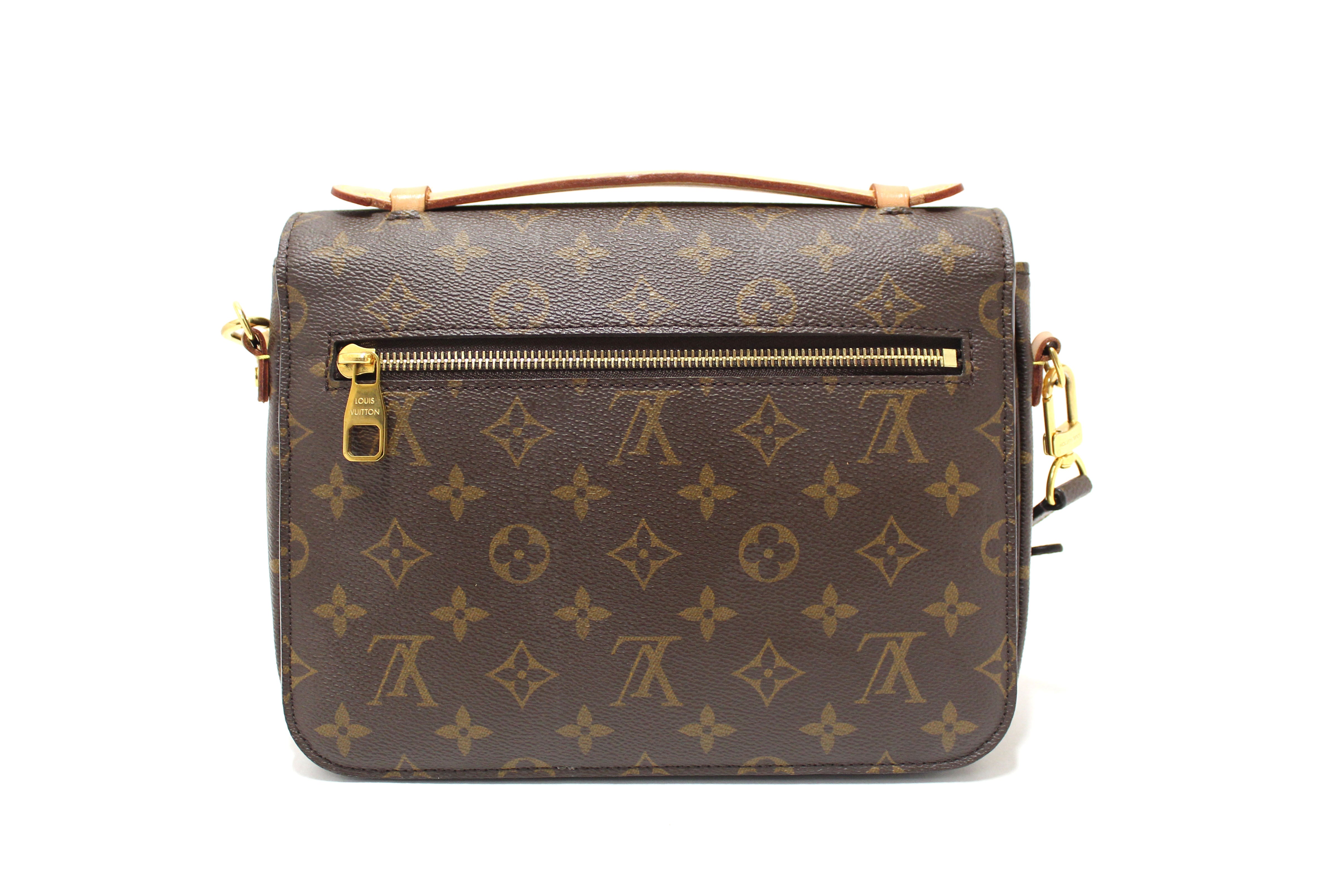 Authentic Louis Vuitton Classic Monogram Metis Pochette Messenger Bag