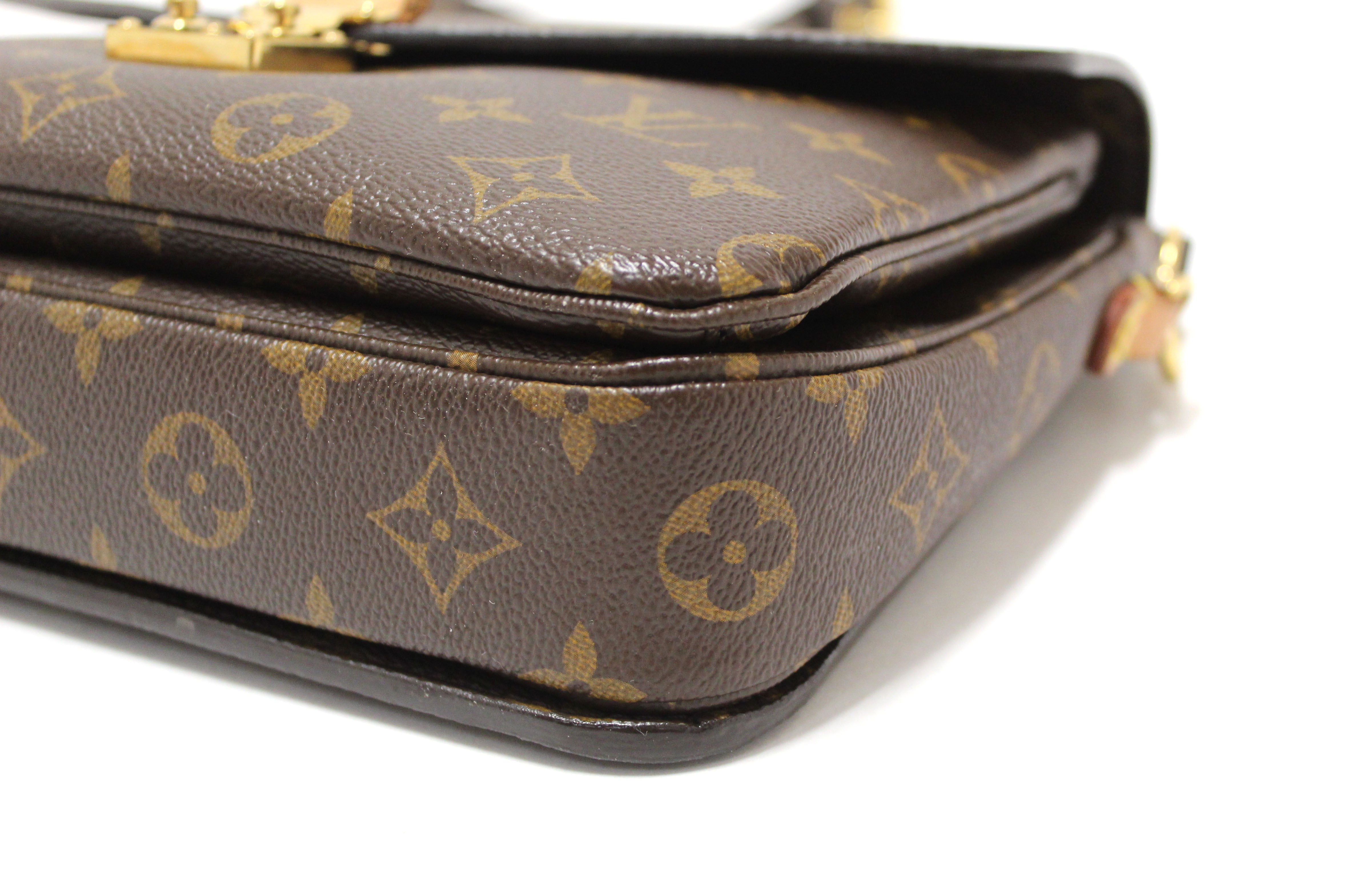 Authentic Louis Vuitton Classic Monogram Metis Pochette Messenger Bag