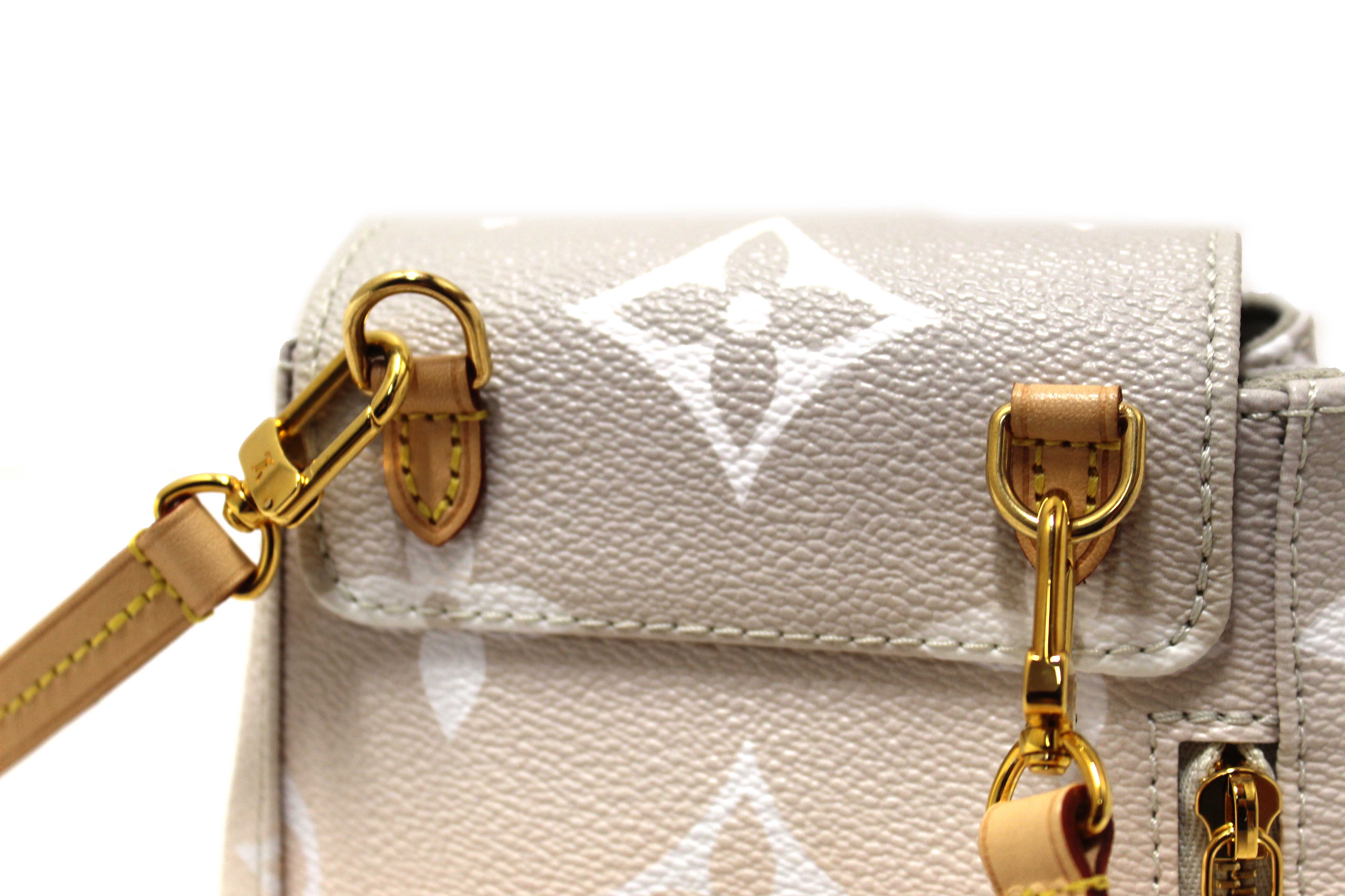 Authentic Louis Vuitton Brume Monogram Giant By the Pool Tiny Backpack